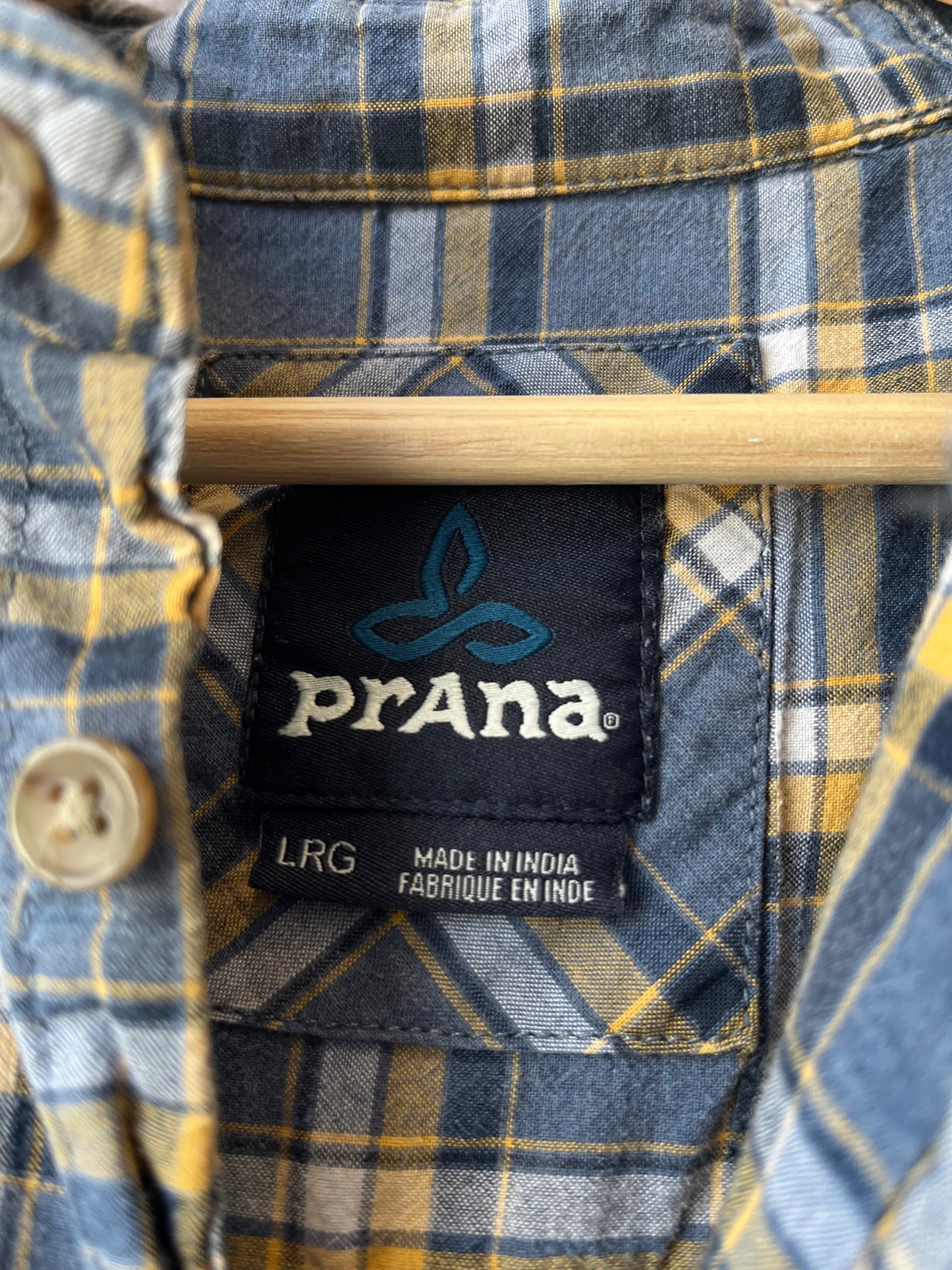 Y2K Blue Plaid Button Up Shirt