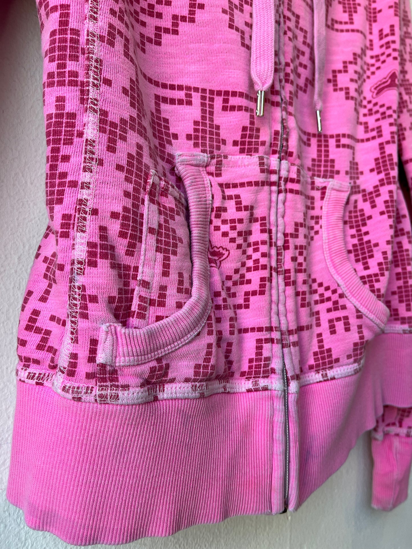 Y2K Pink Fox Racing Zip Up