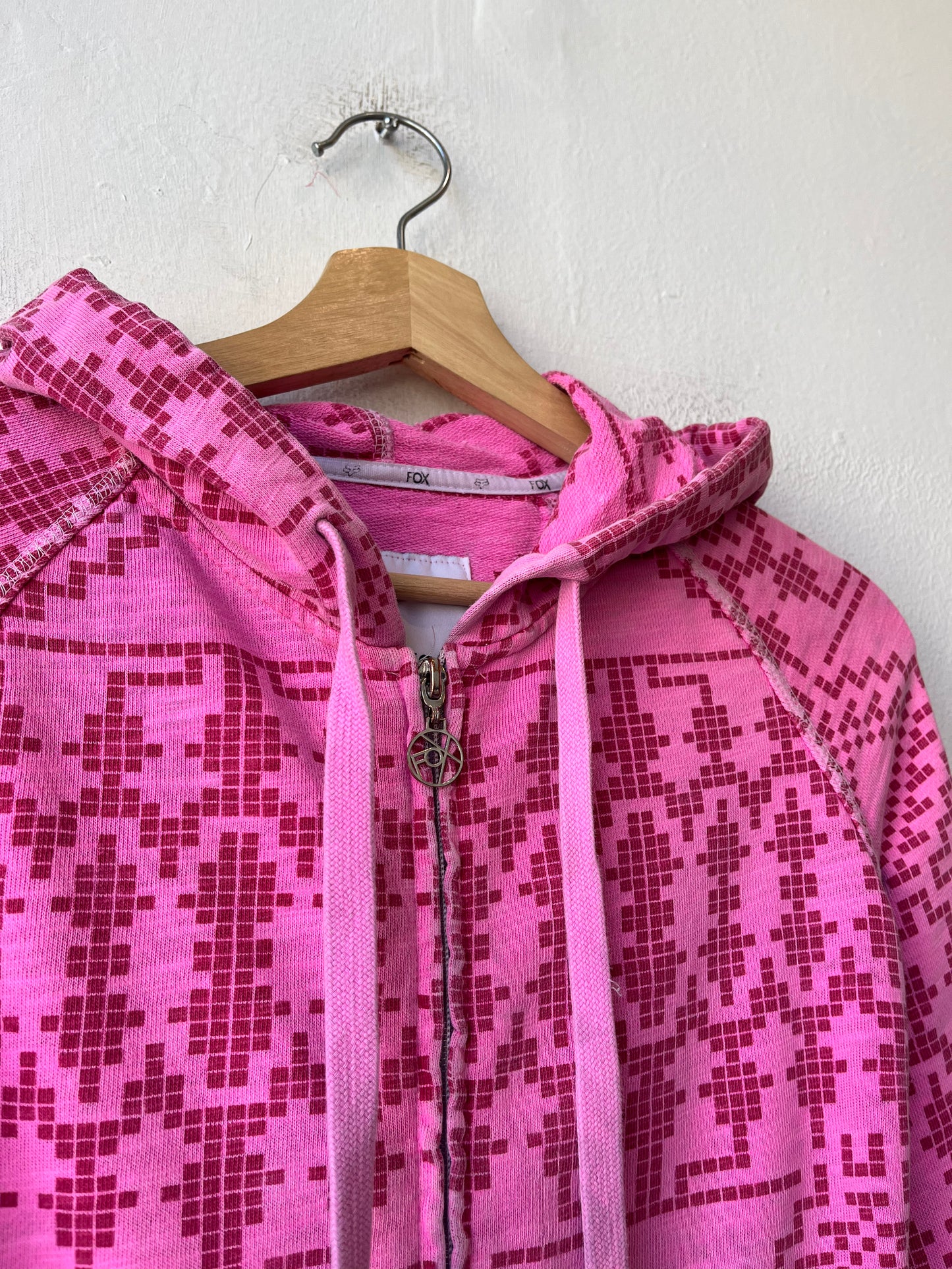 Y2K Pink Fox Racing Zip Up
