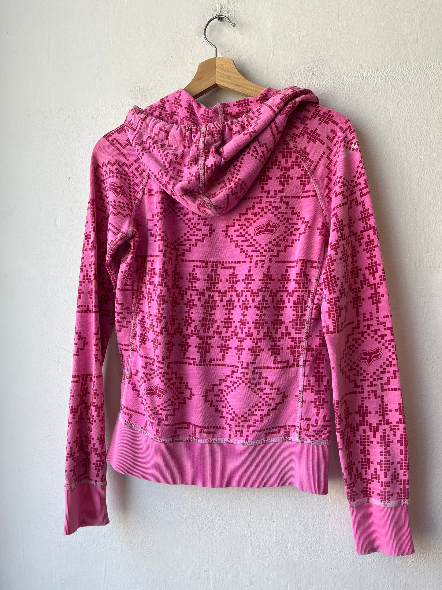 Y2K Pink Fox Racing Zip Up