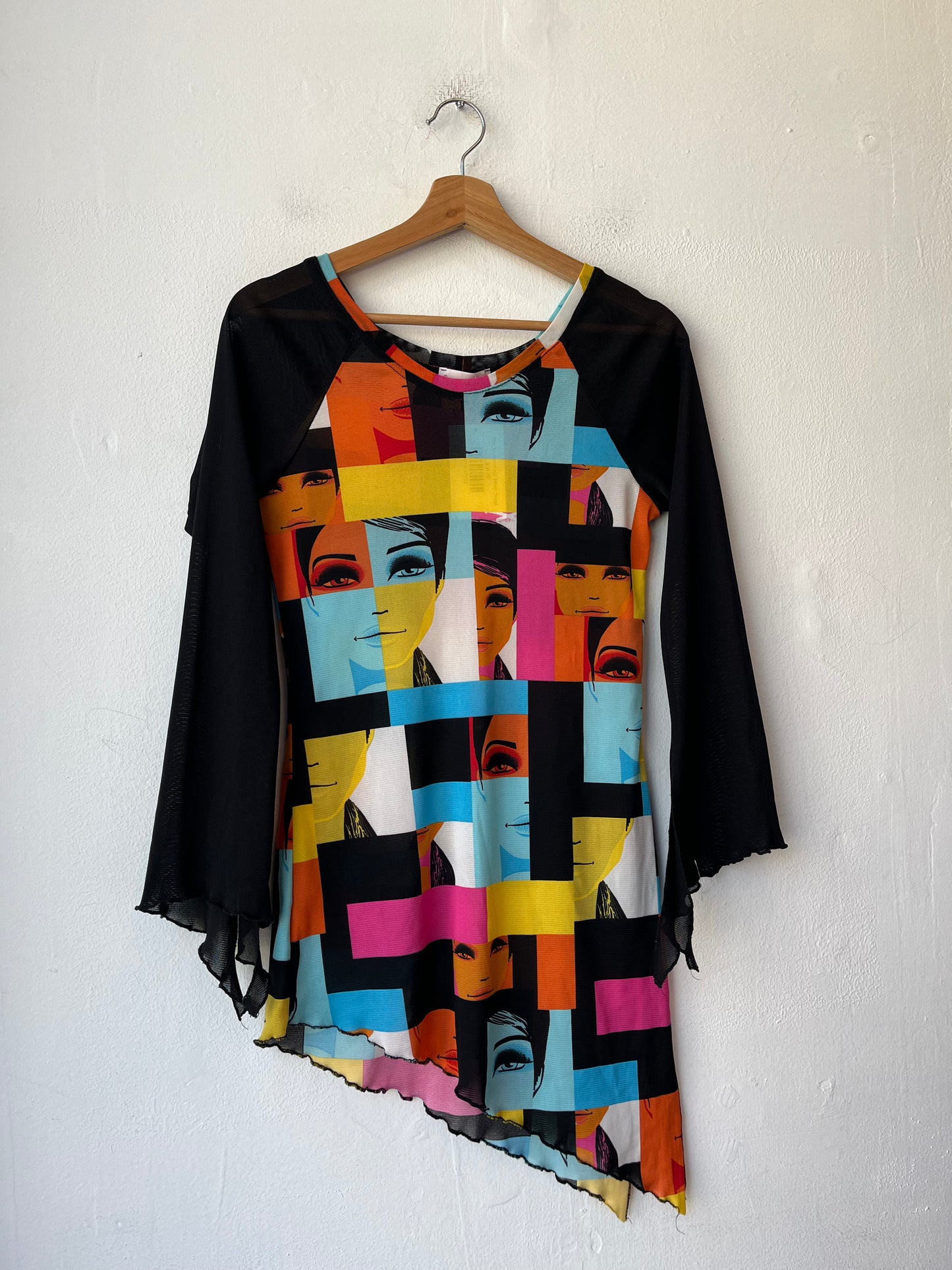 Y2K Asymmetrical Mesh Dress