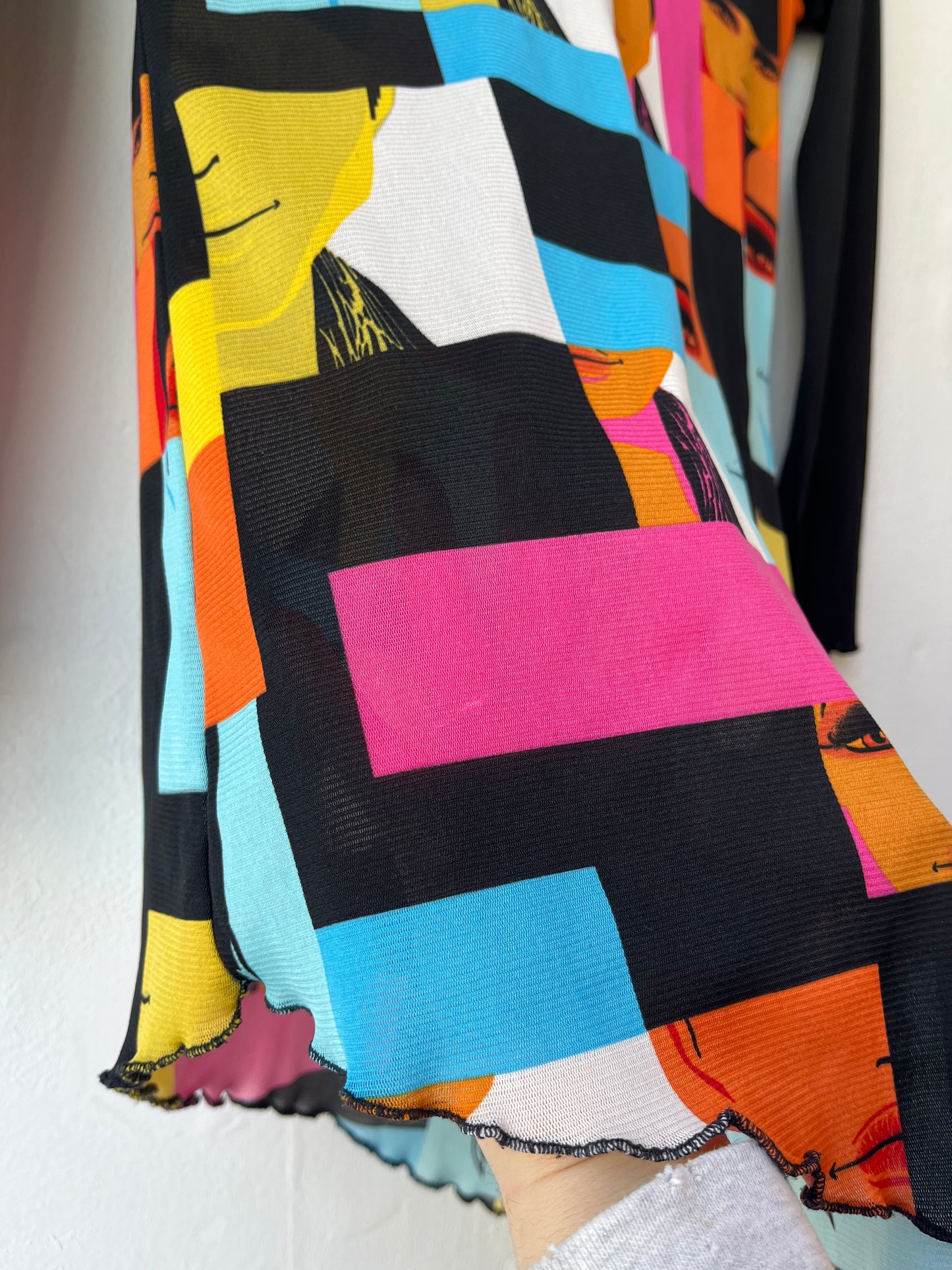 Y2K Asymmetrical Mesh Dress