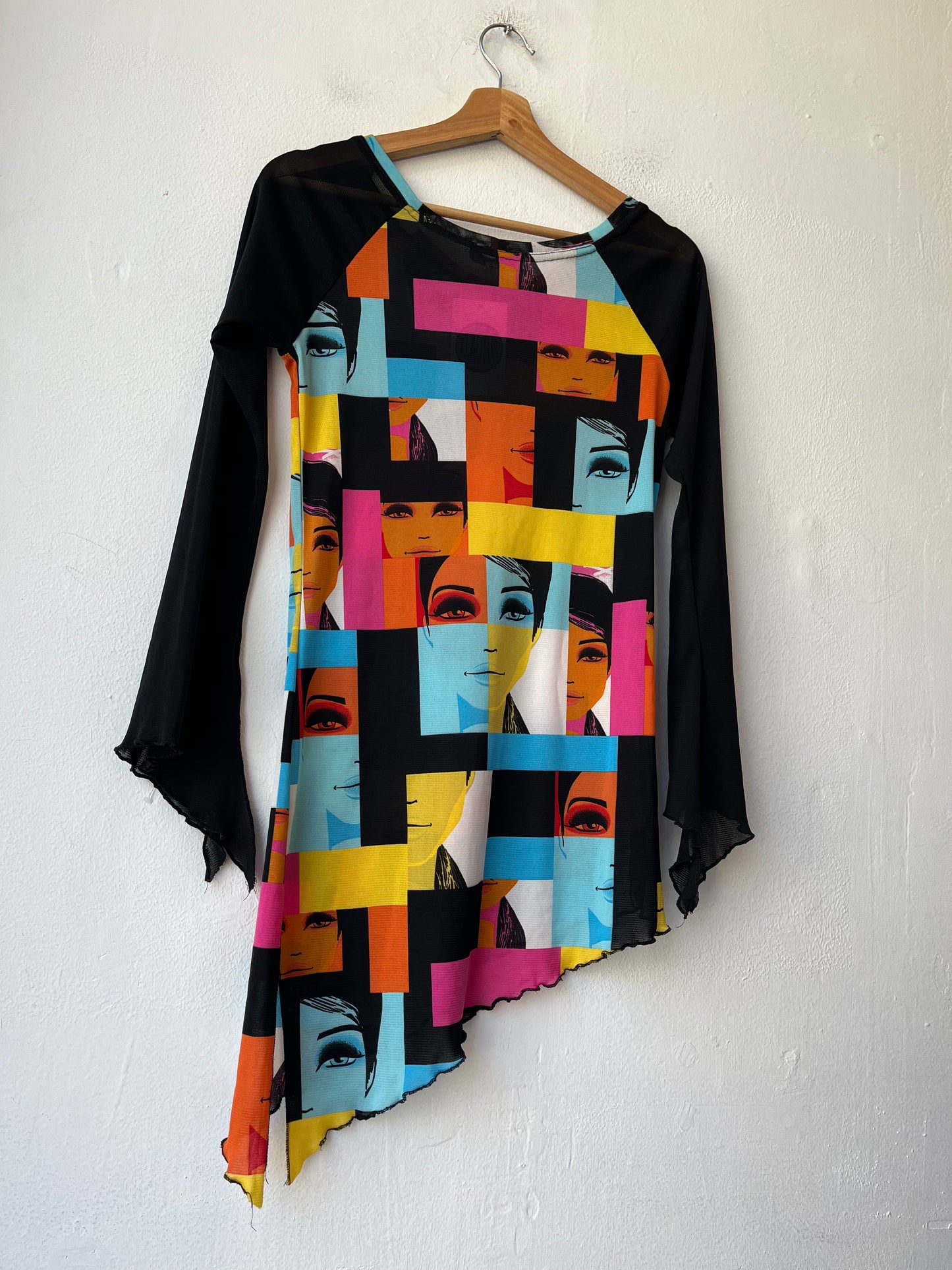 Y2K Asymmetrical Mesh Dress