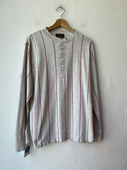 90's Eddie Bauer Striped Henley Shirt