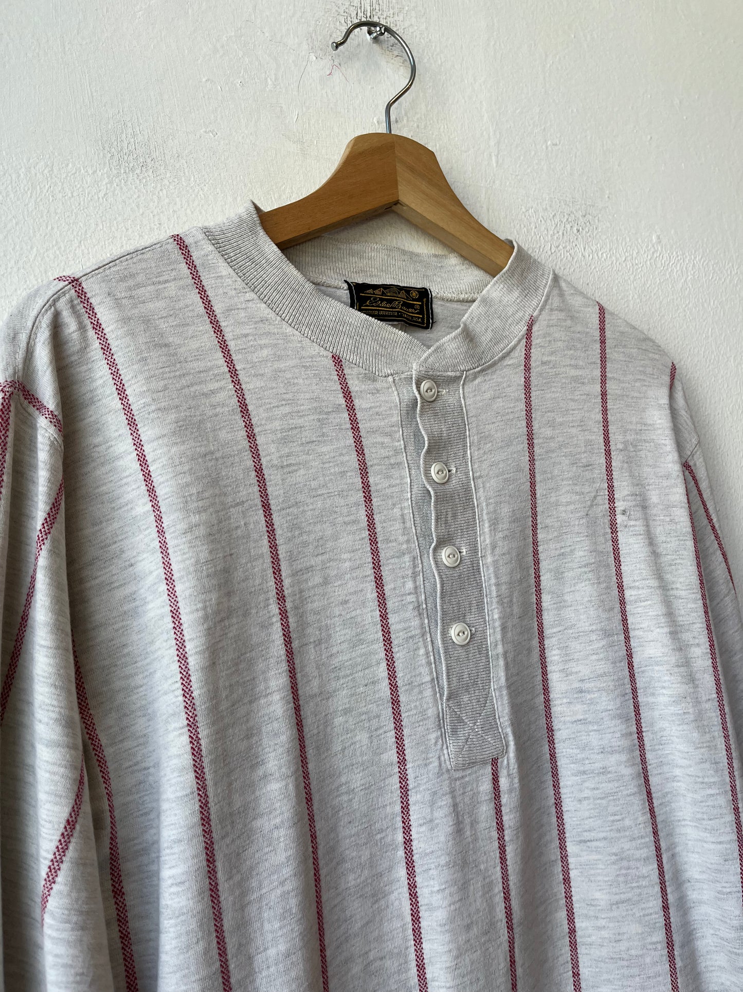 90's Eddie Bauer Striped Henley Shirt