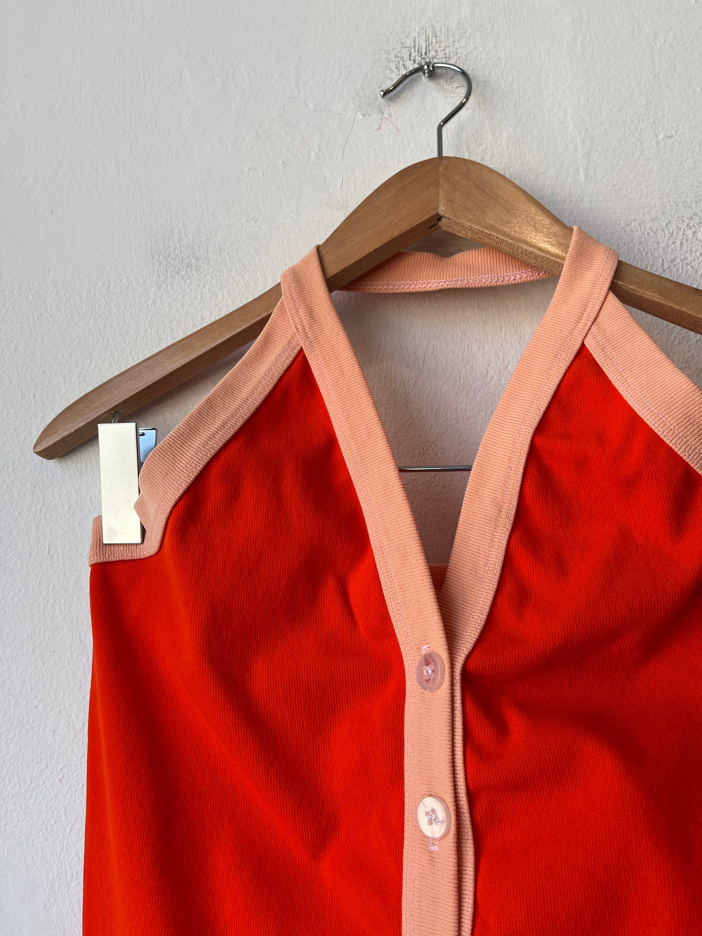 90's Orange Halter Top