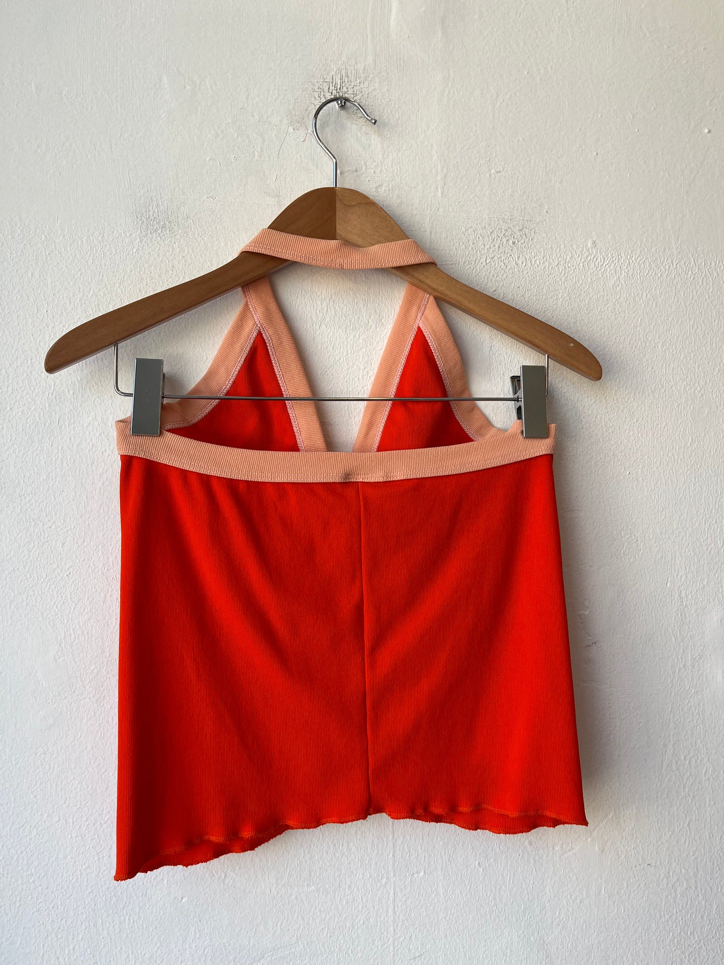 90's Orange Halter Top