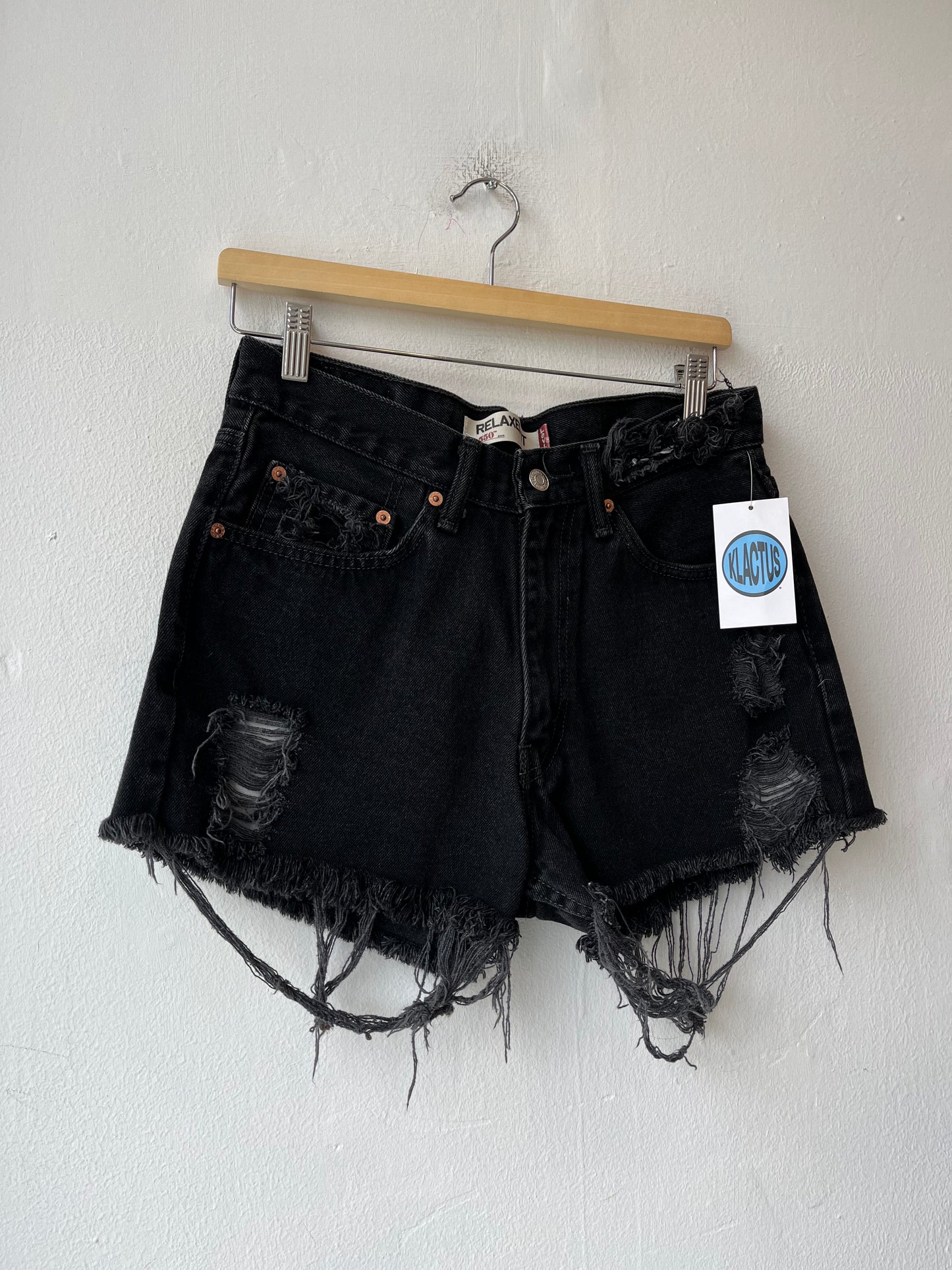Y2K Black Levi's Cutoff Shorts 28"