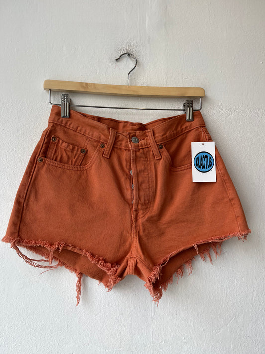 Y2K Levi's Orange Cutoff Shorts 26"