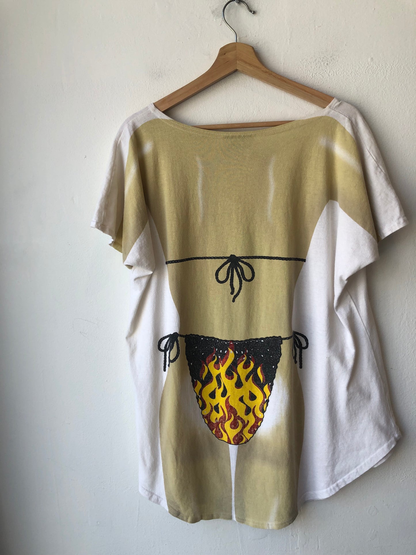 90's Flame Bikini Beach Shirt
