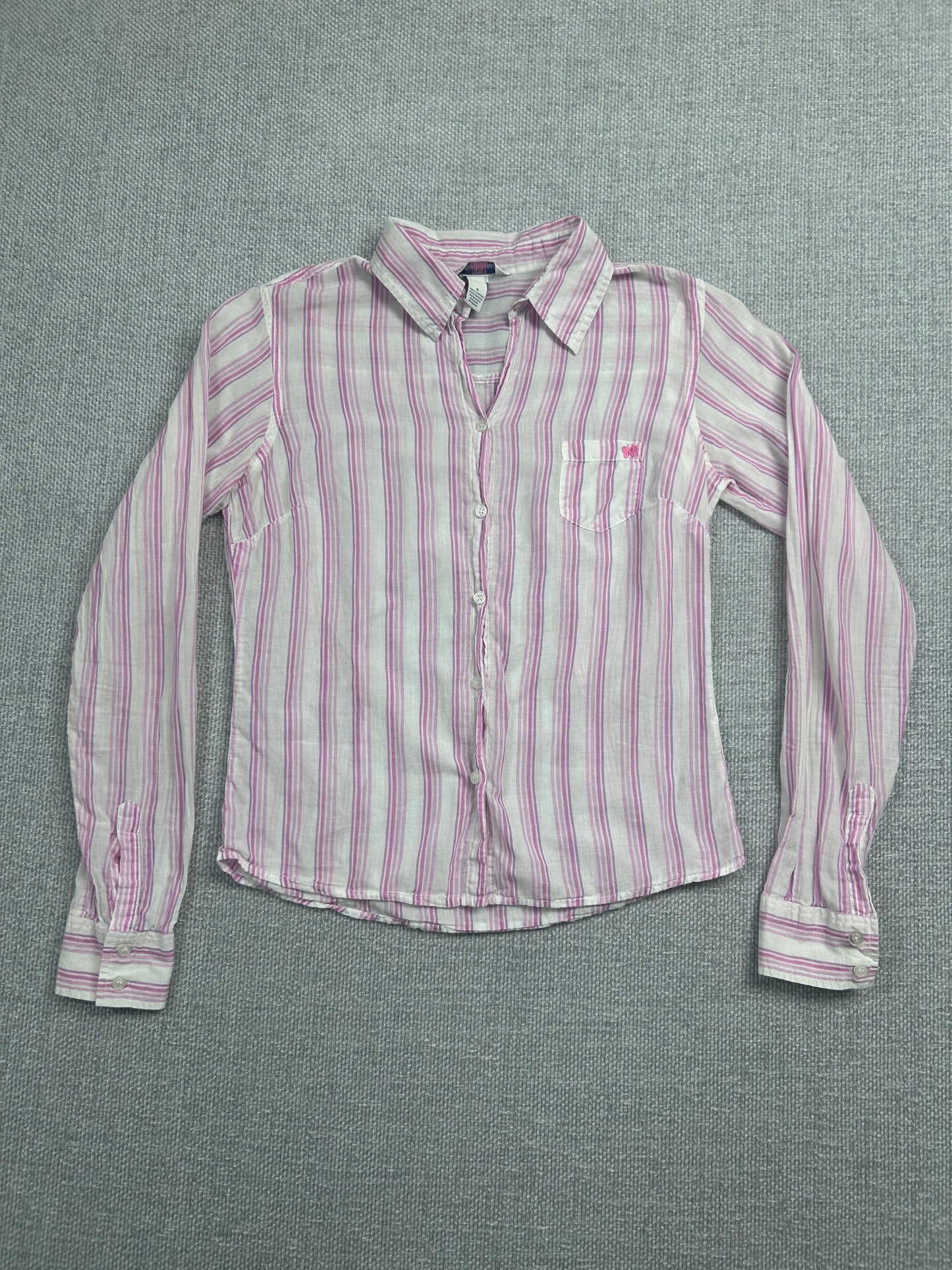 Y2K Striped Button Up Shirt