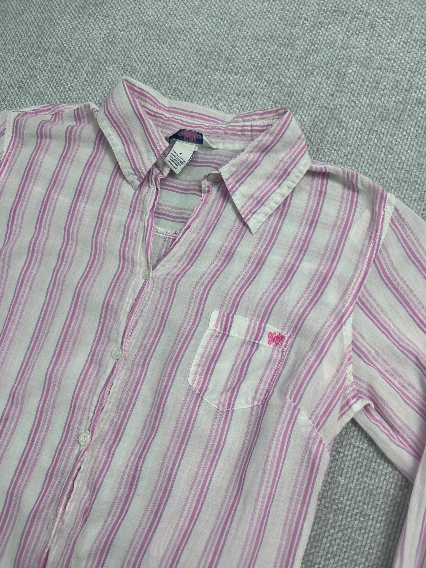 Y2K Striped Button Up Shirt
