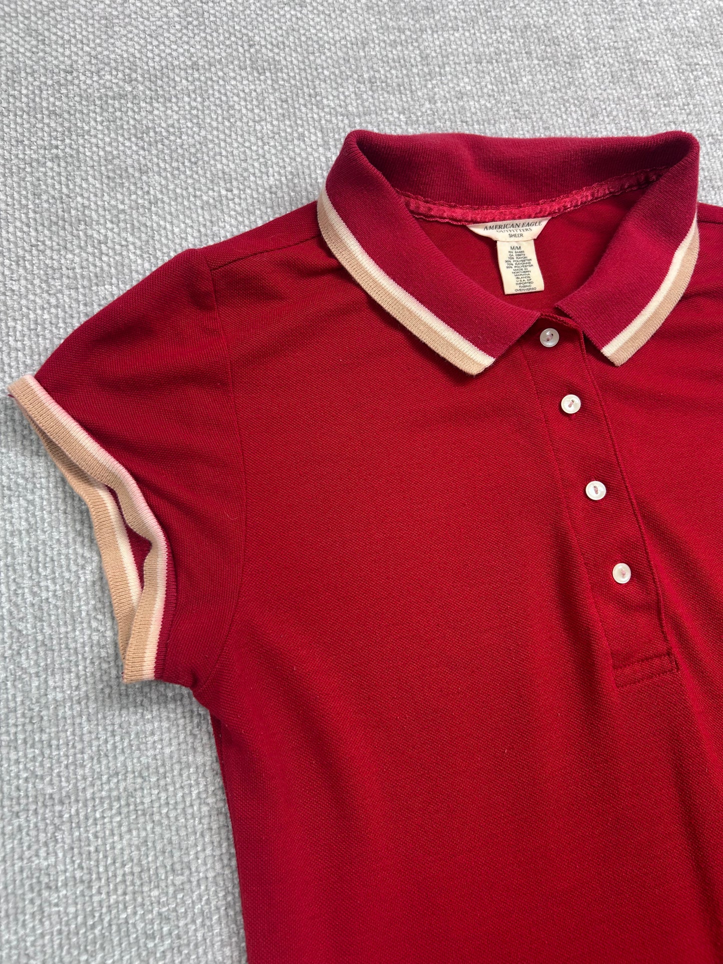 Y2K Red Polo Shirt