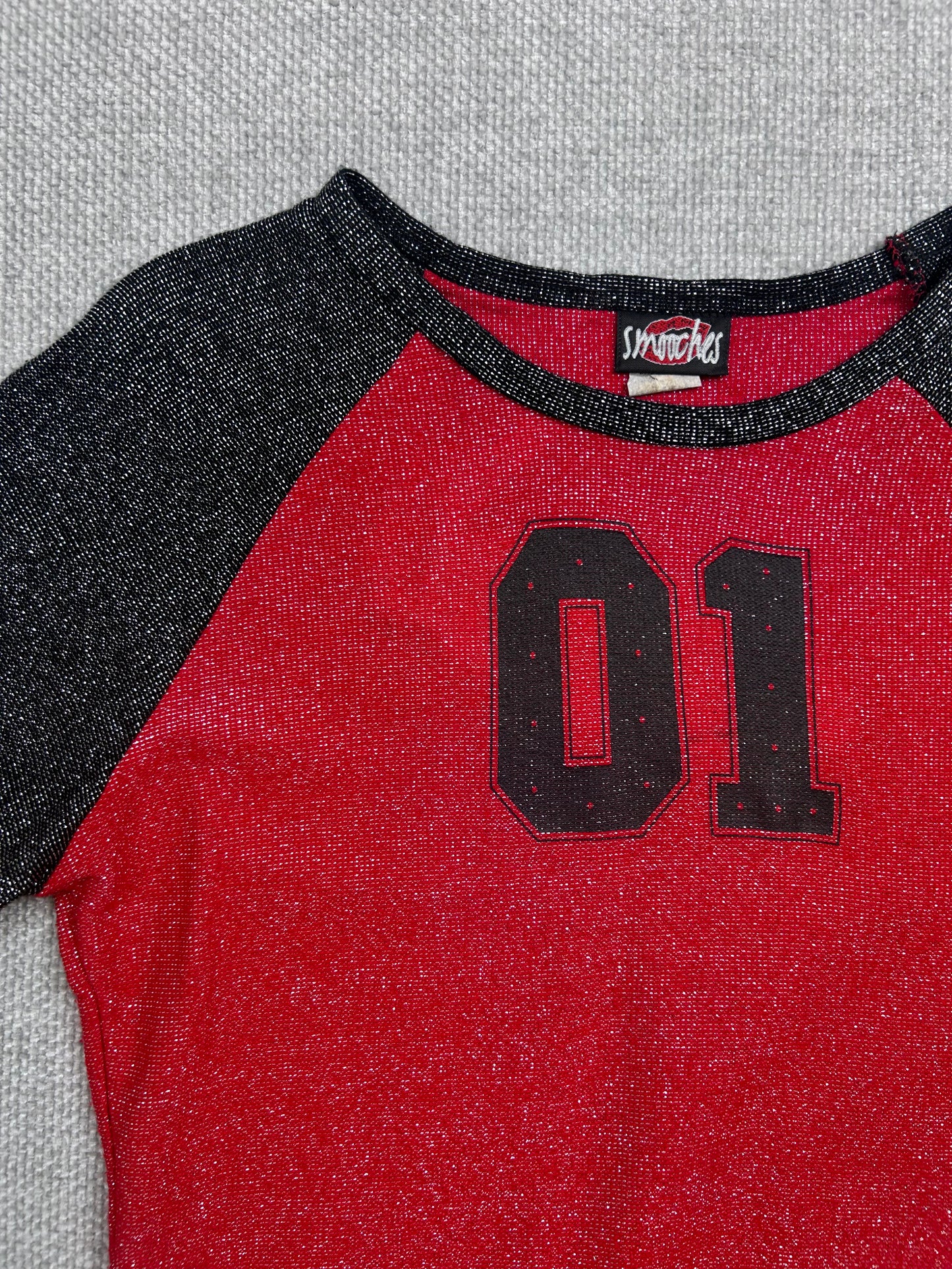 90's Sparkly Raglan Top