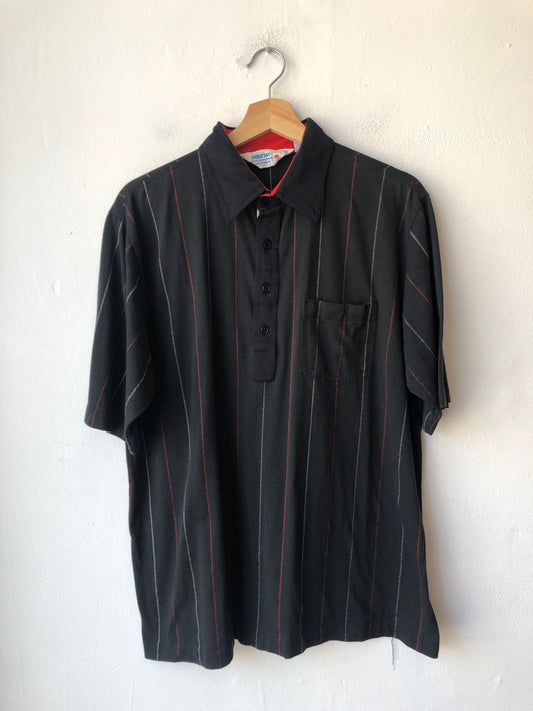 90's Red / White Striped Polo
