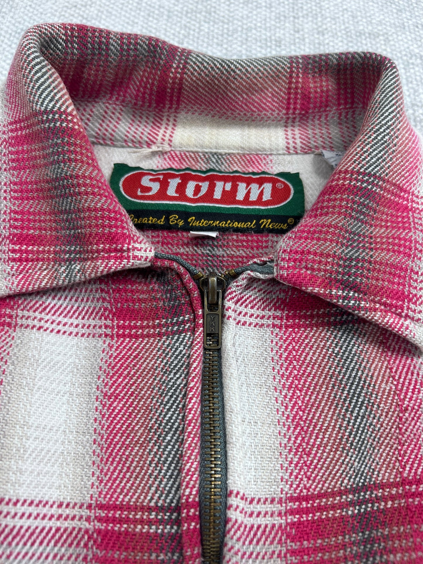 Y2K Red Zip Up Flannel
