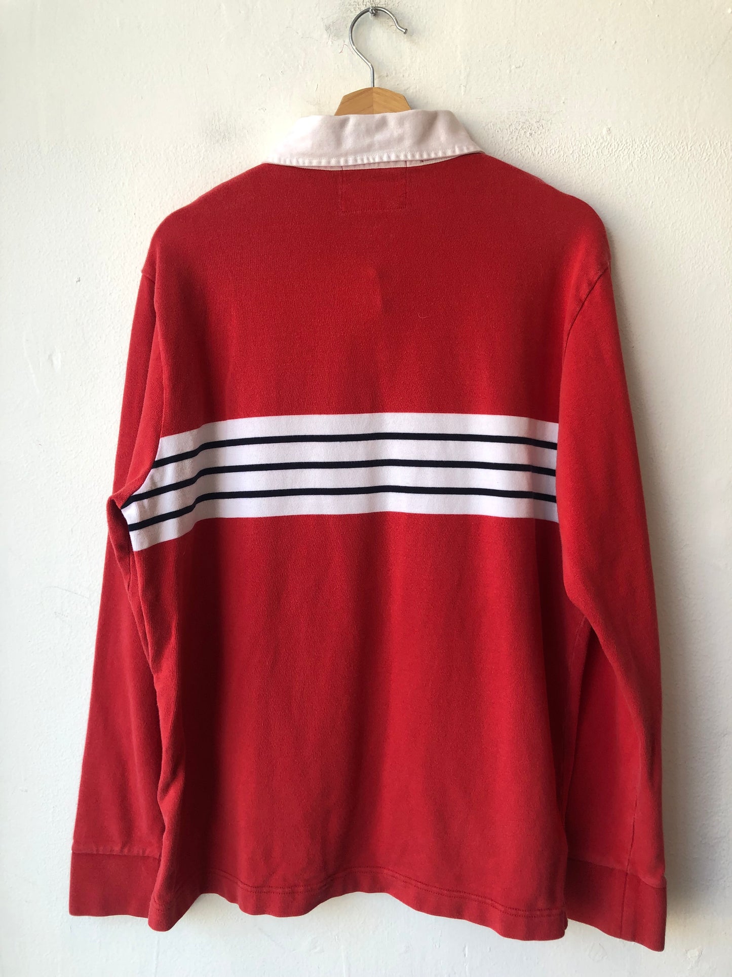 Y2K Striped Red Rugby