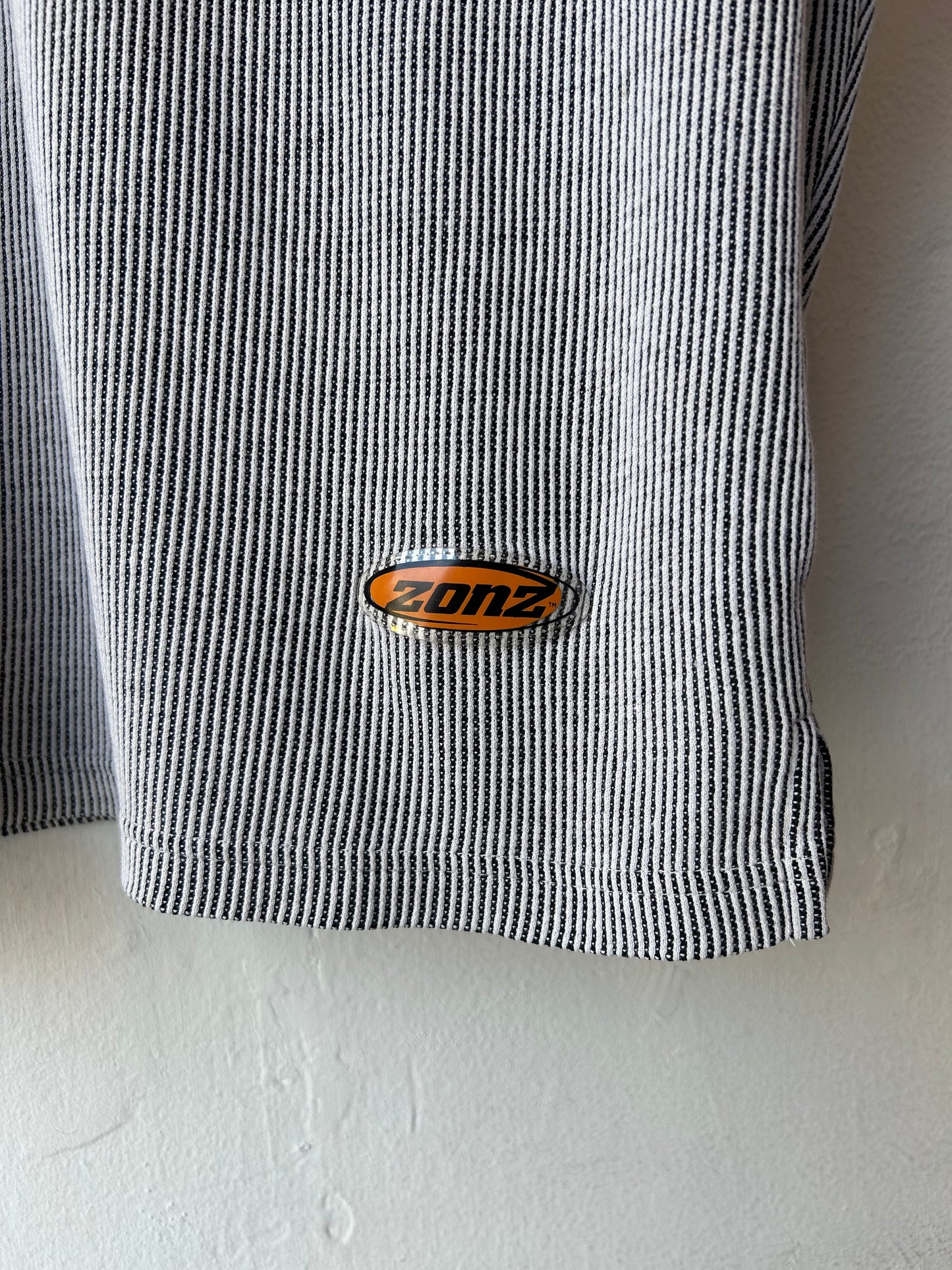 Y2K Striped 1/4 Zip Shirt