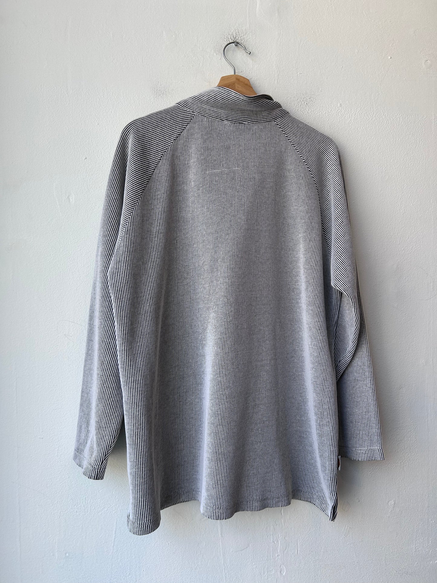 Y2K Striped 1/4 Zip Shirt