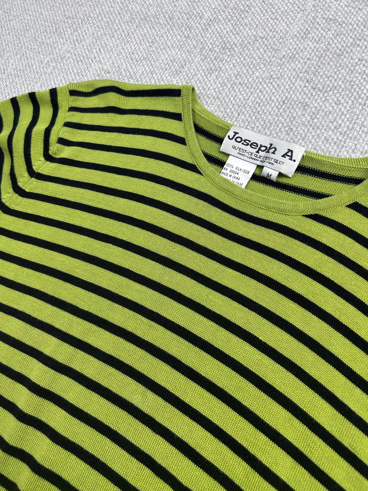 Y2K Striped Silk Top