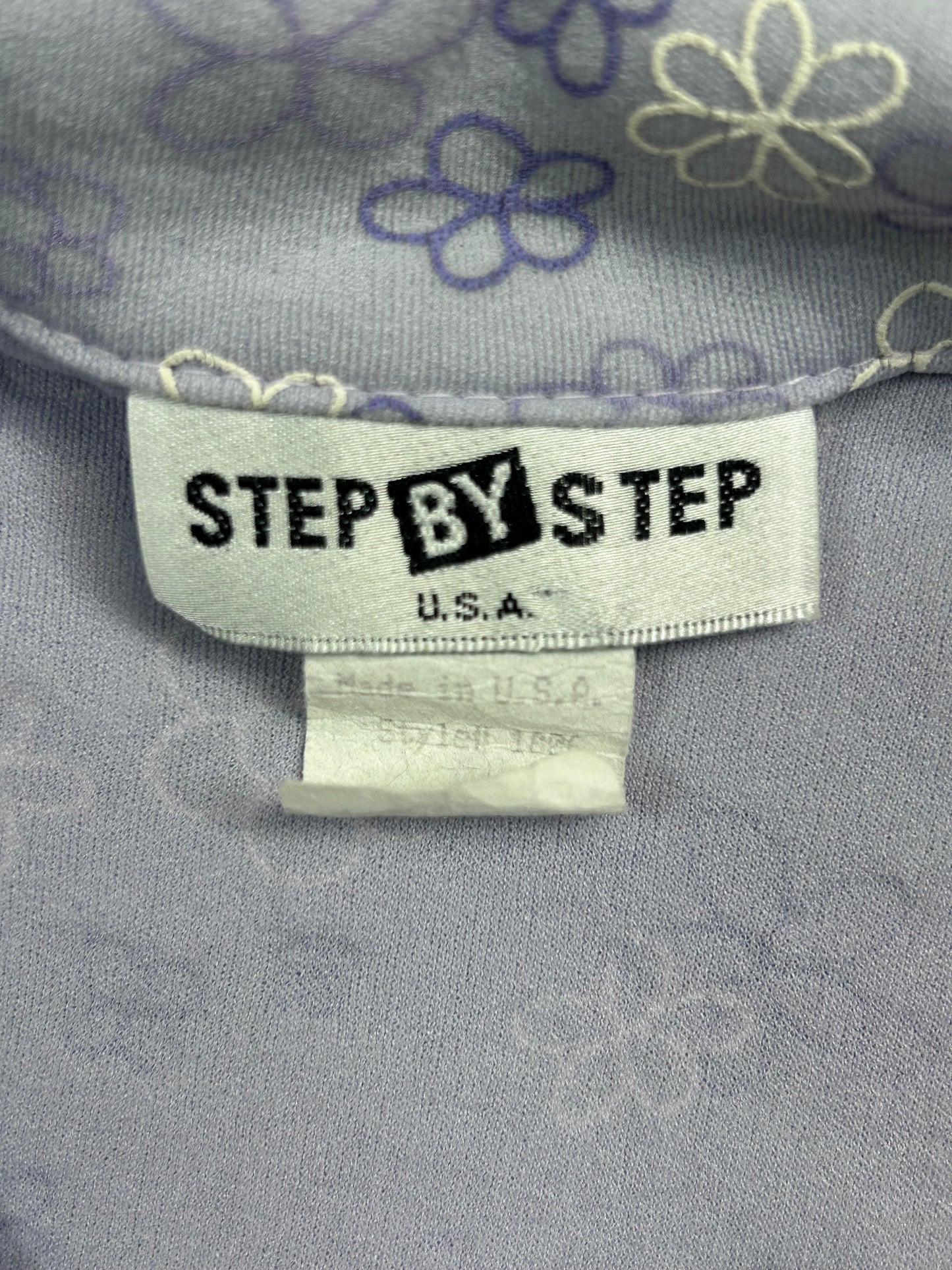 90's Floral Collared Top