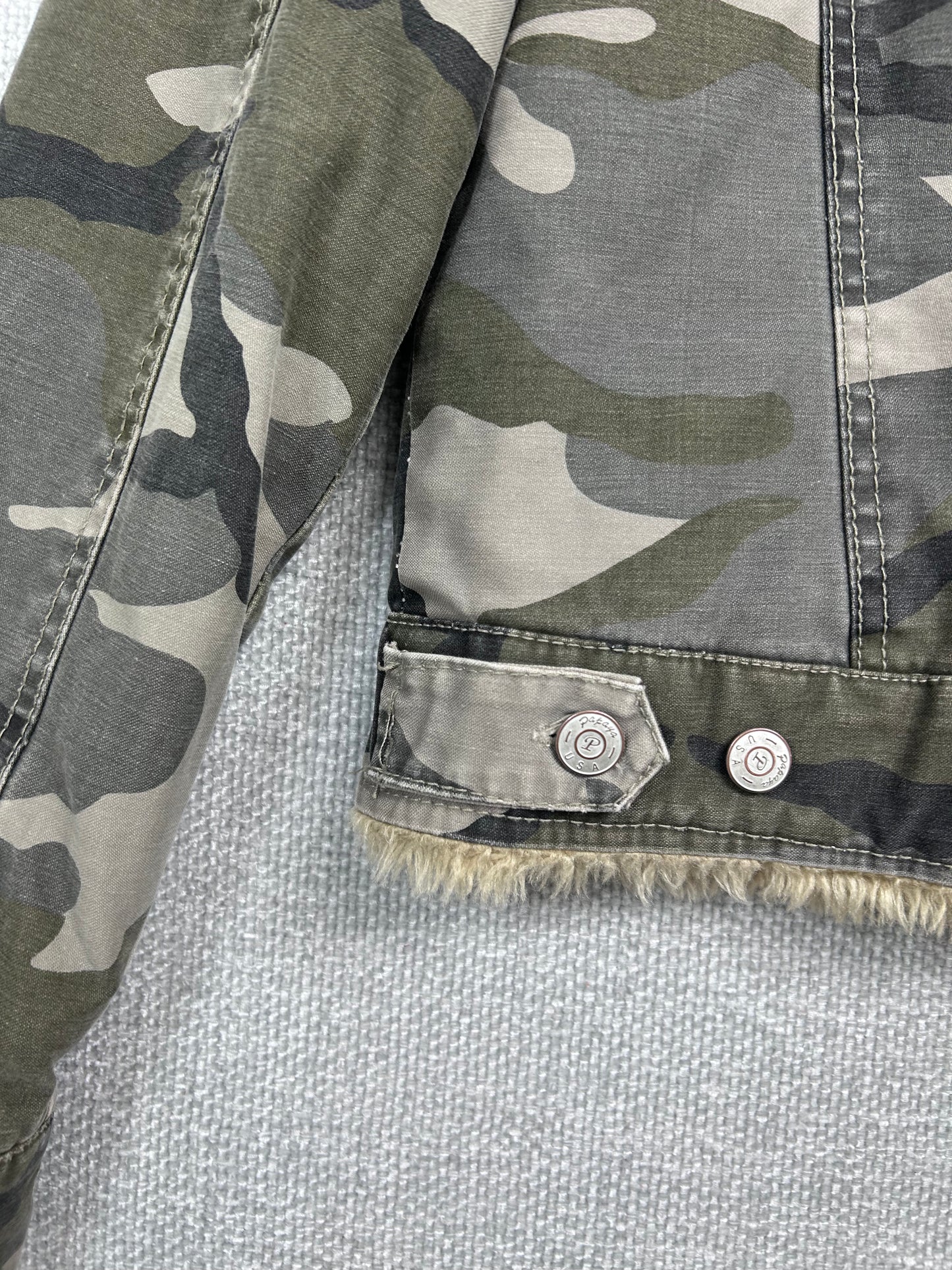 Y2K Camo Fur Lined Jacket
