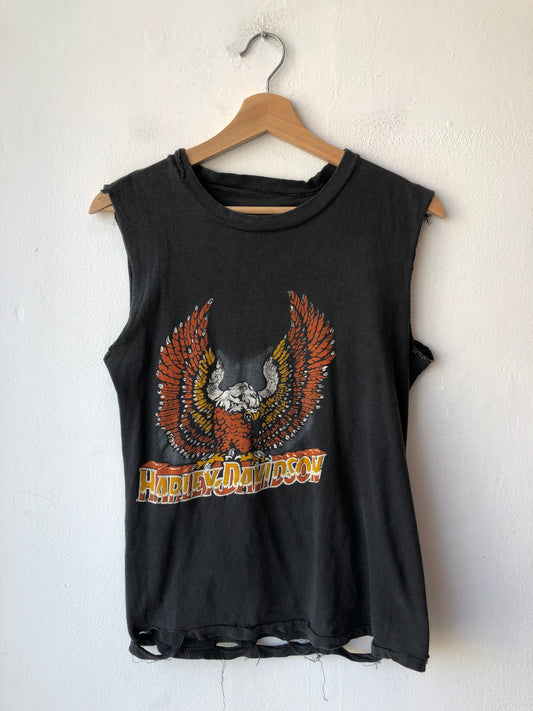 80's Harley Davidson Cutoff Shirt