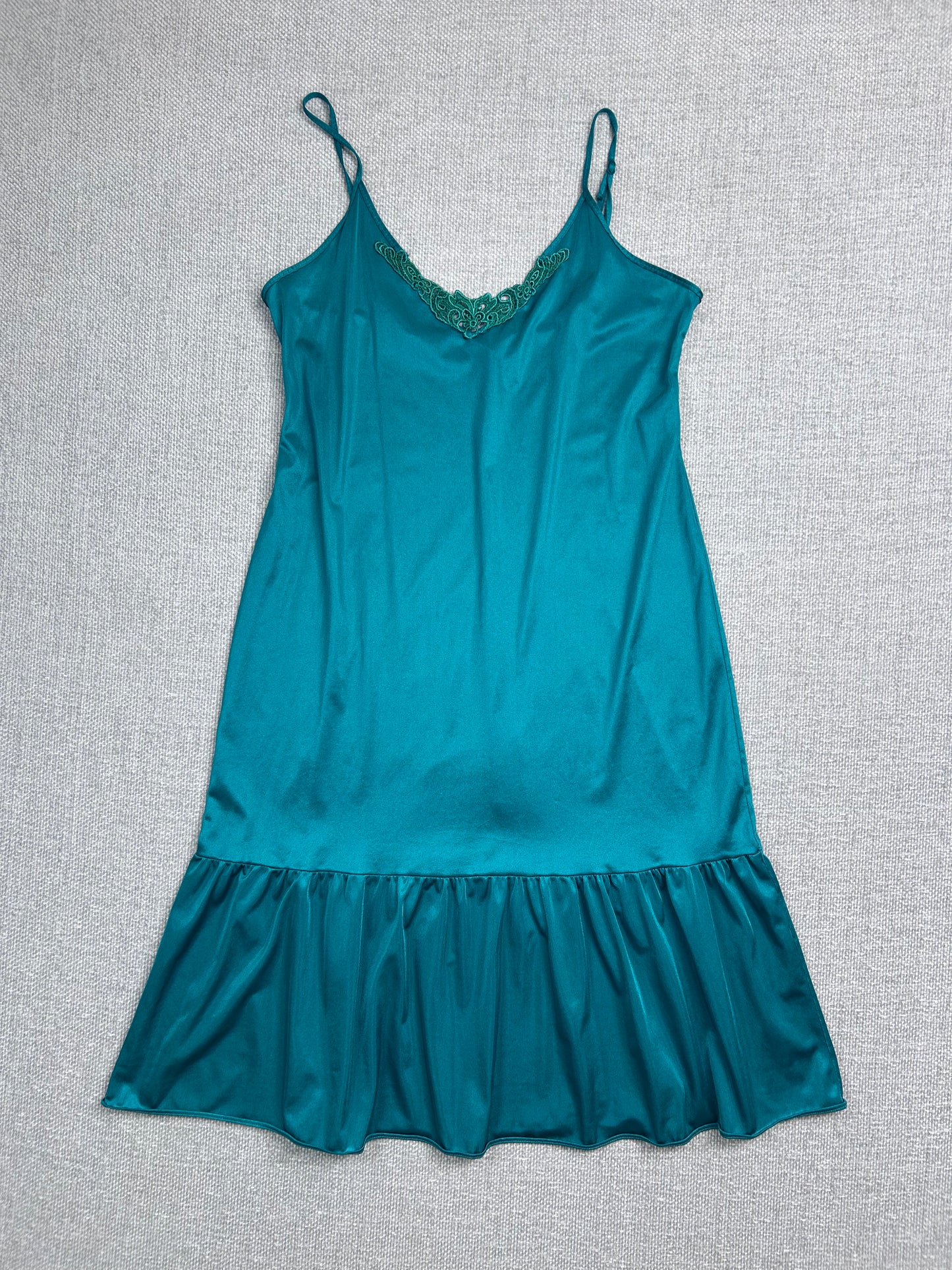 80's Teal Slip Dress