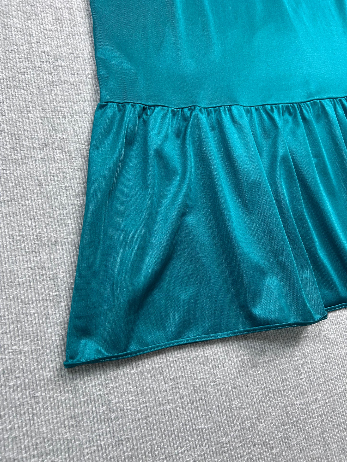 80's Teal Slip Dress