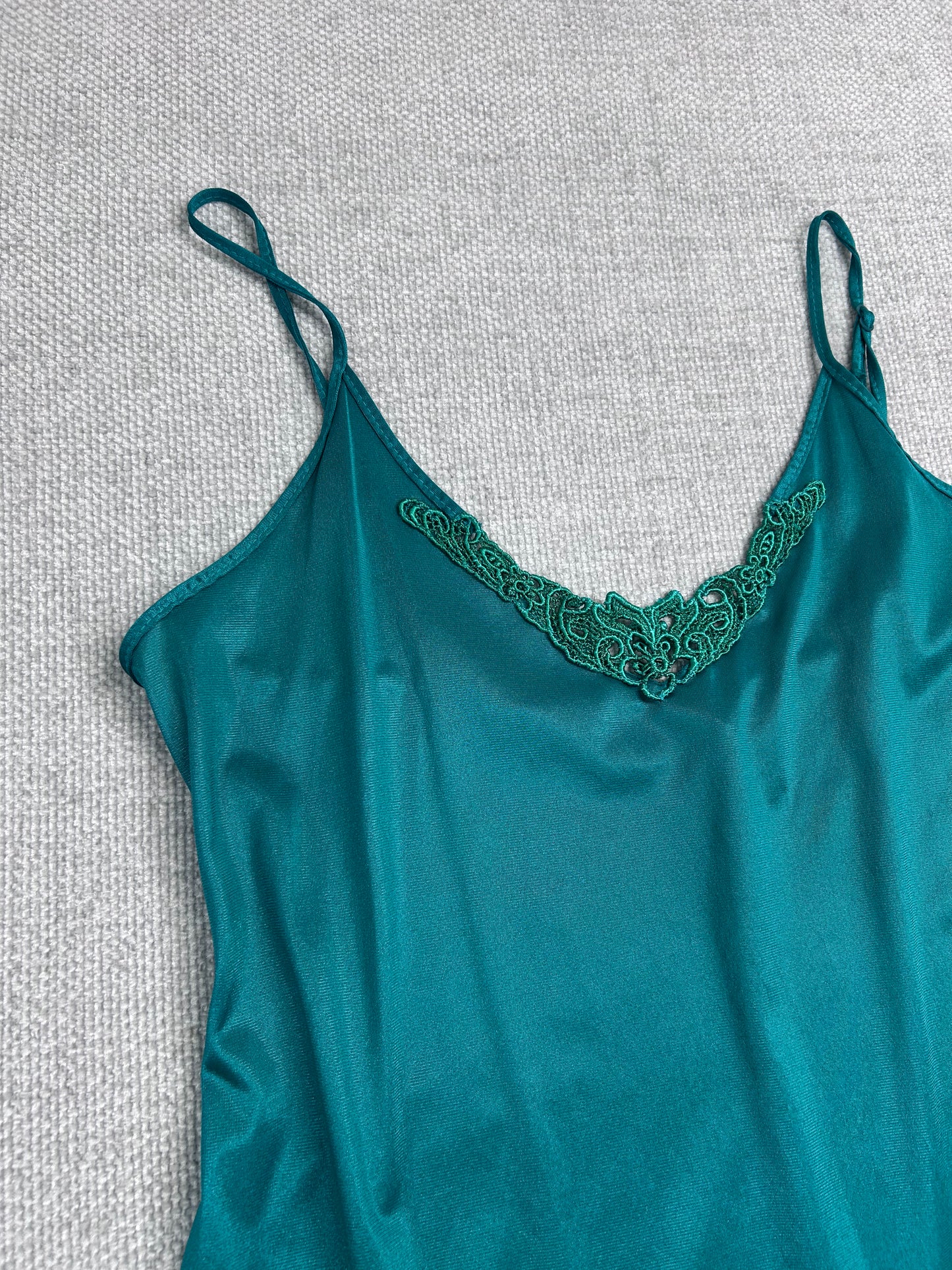80's Teal Slip Dress