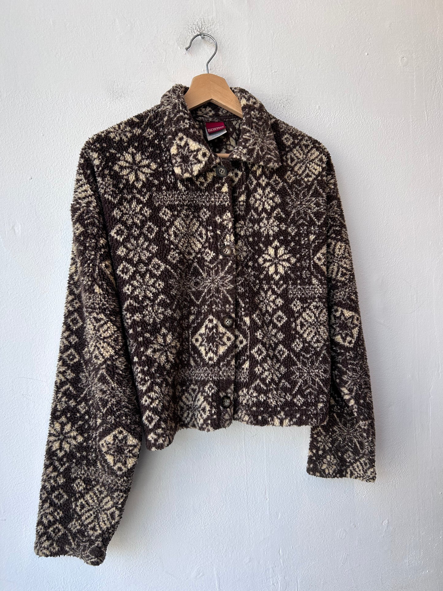 Y2K Brown Fleece Sweater