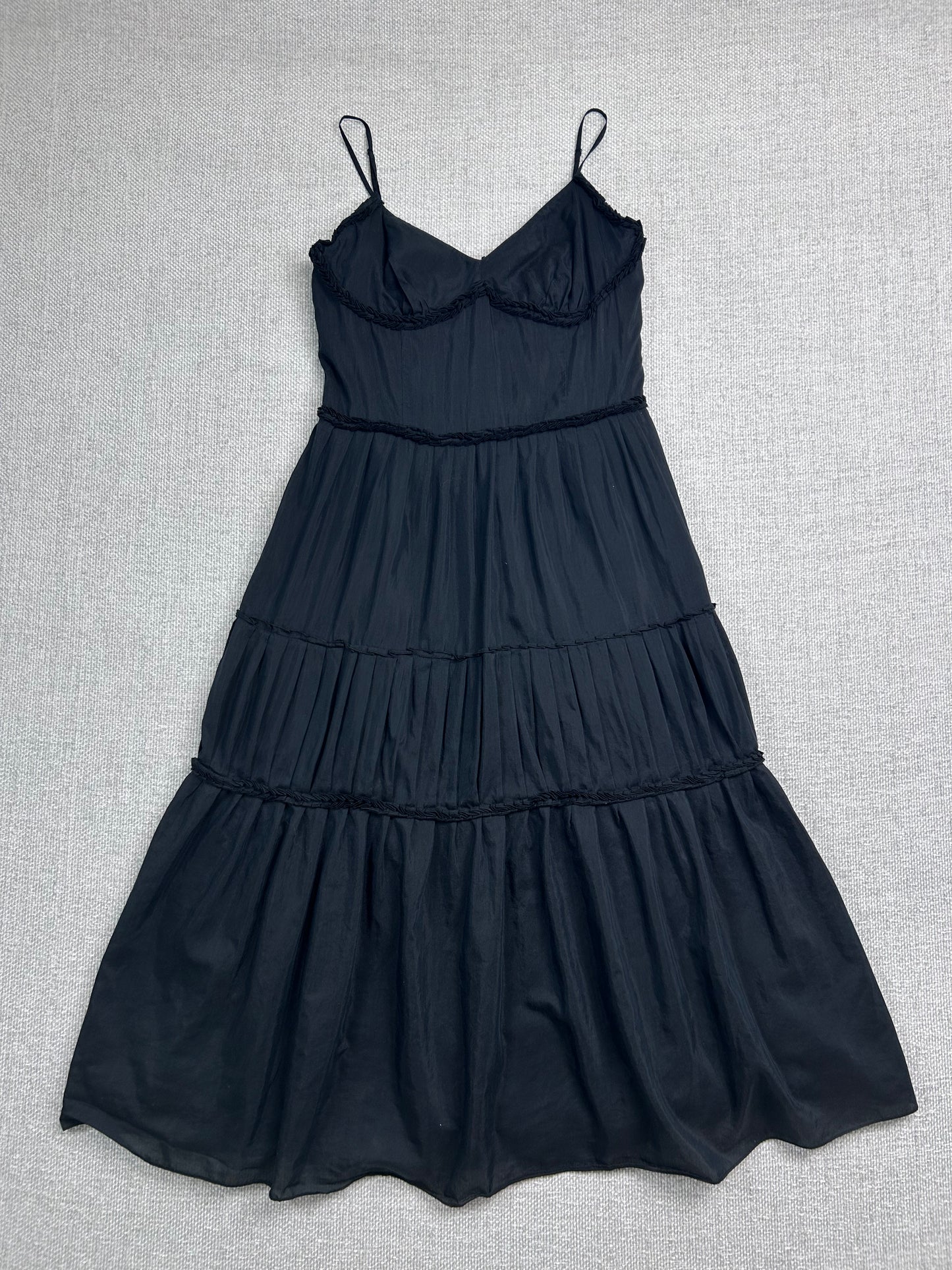 Y2K Silk Blend Tiered Dress