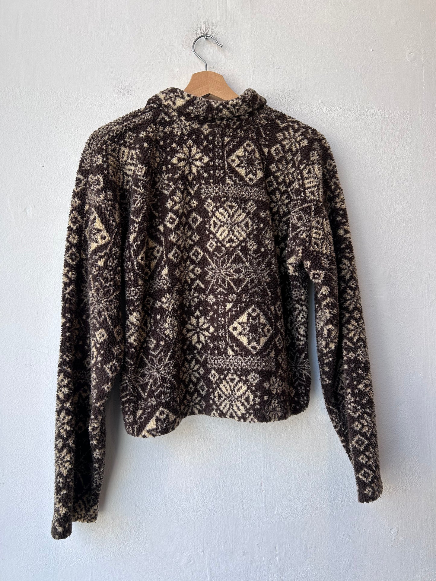 Y2K Brown Fleece Sweater