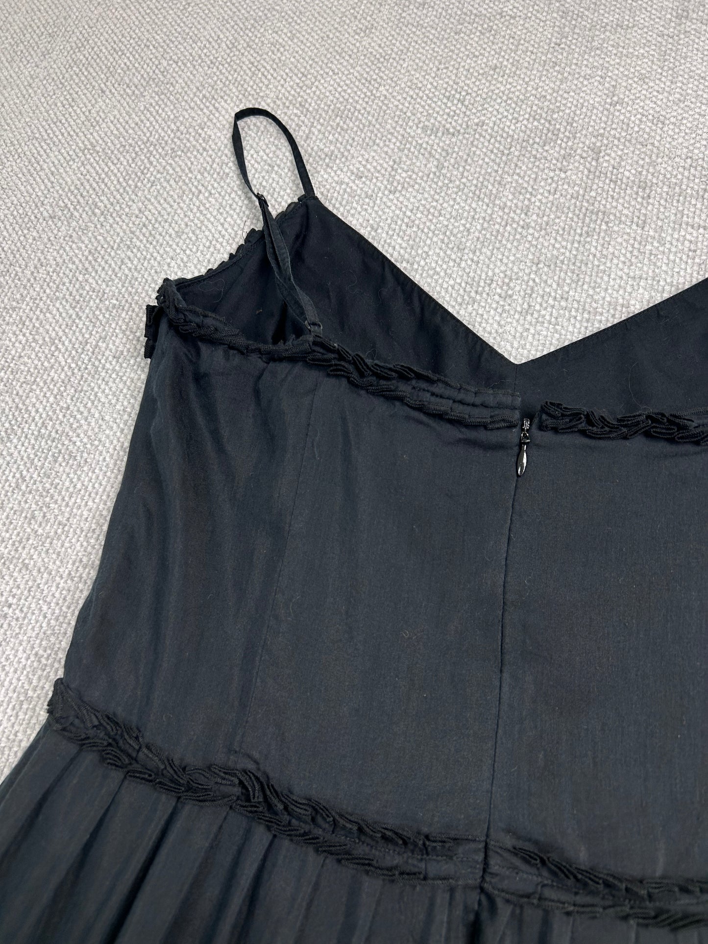 Y2K Silk Blend Tiered Dress
