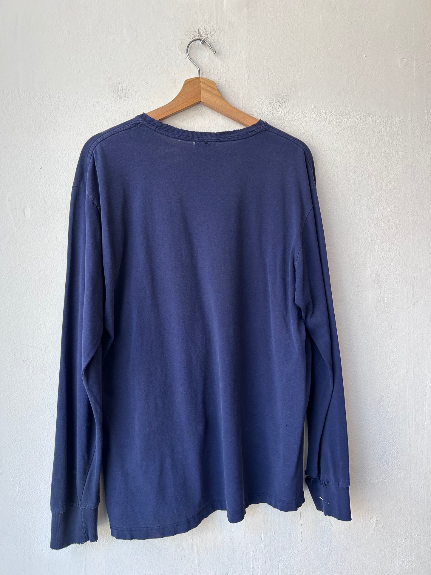 90's Distressed Polo Long Sleeve