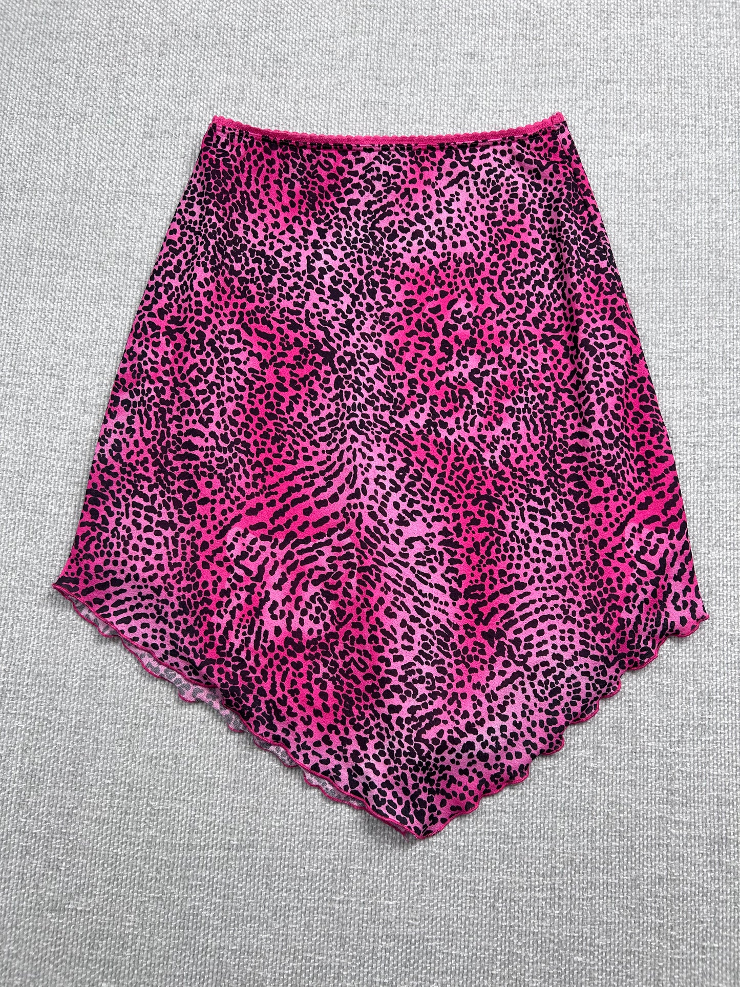 90's Pink Cheetah Skirt 22-28"