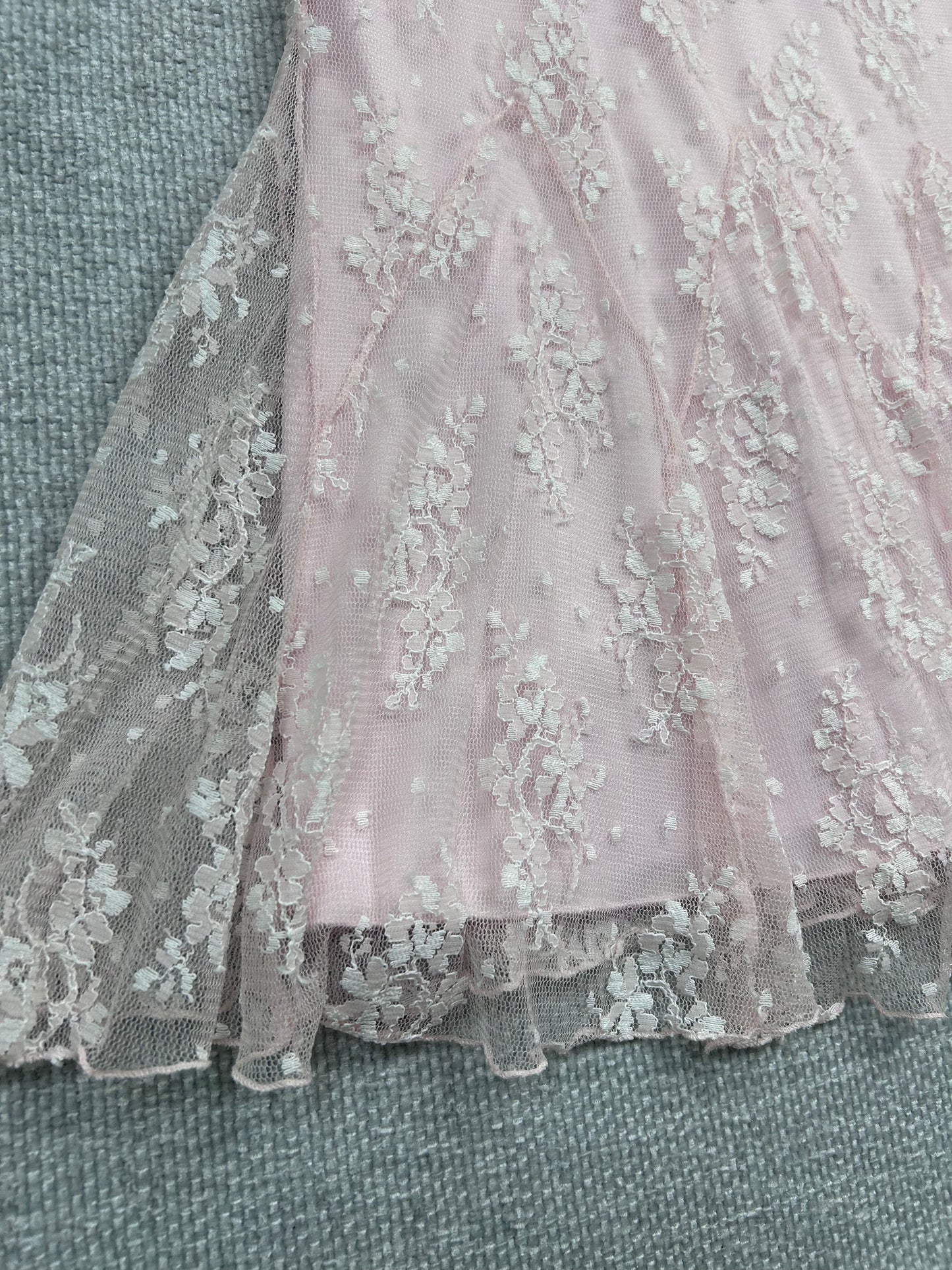 90's Light Pink Lace Dress
