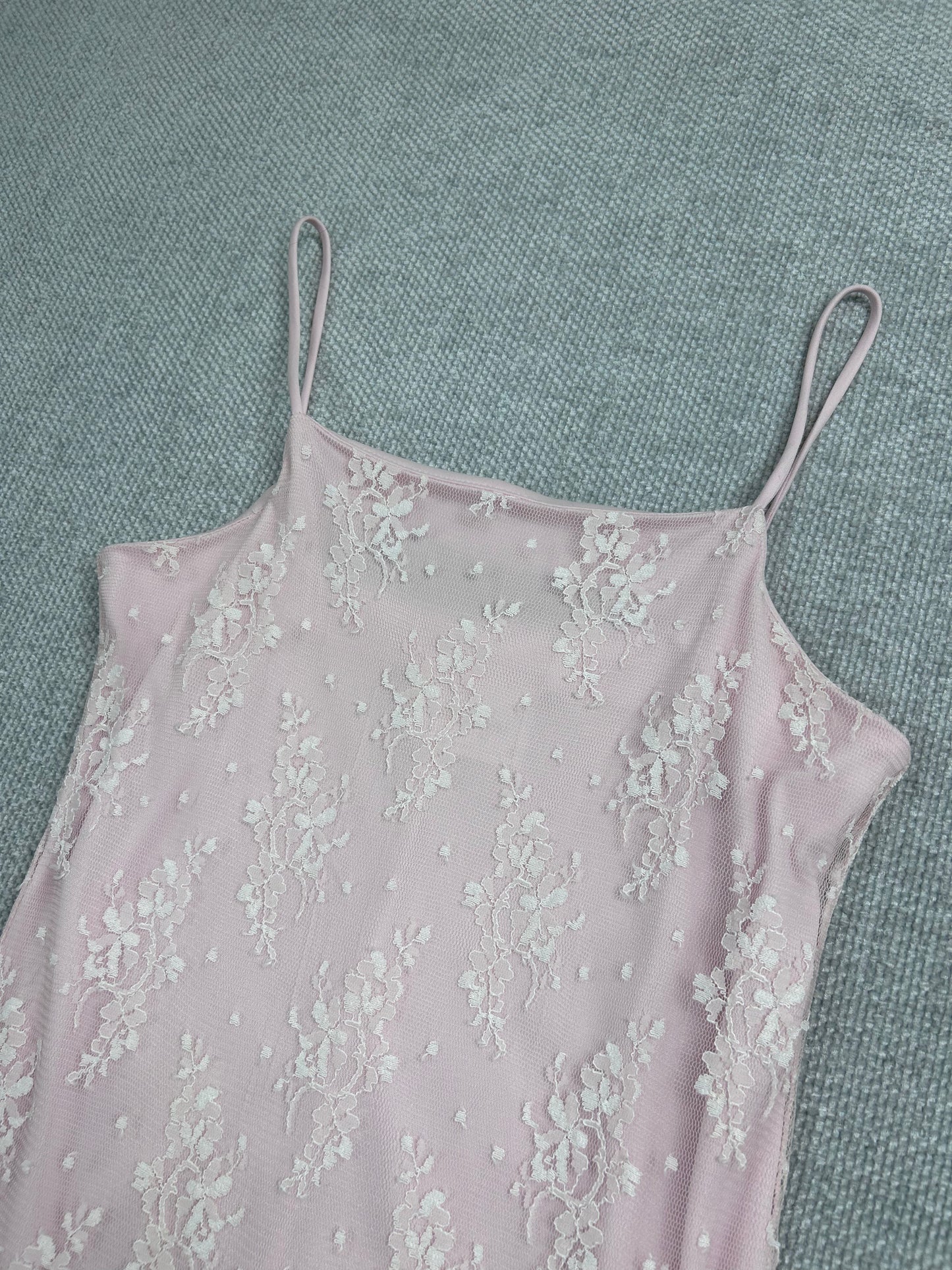 90's Light Pink Lace Dress