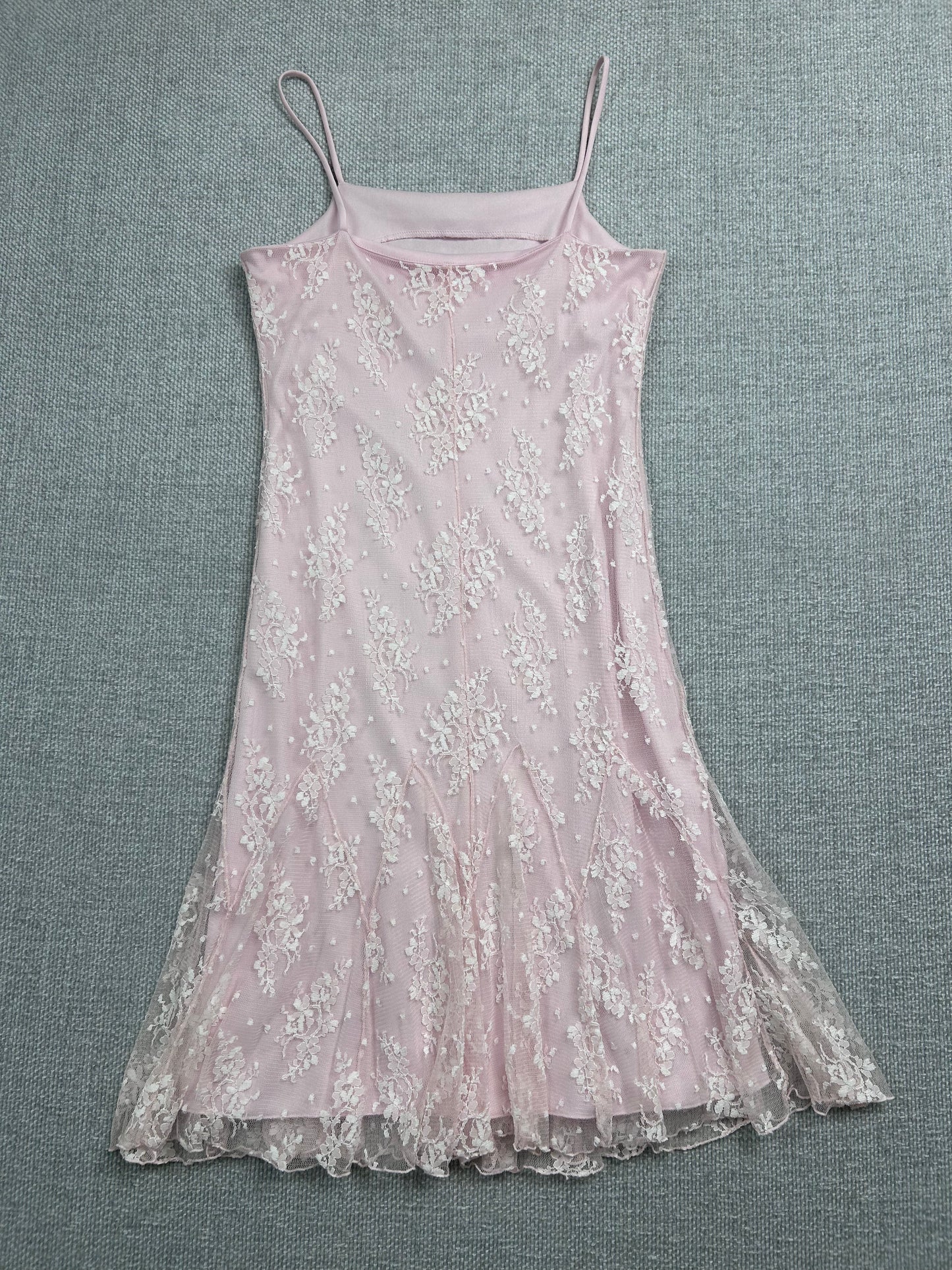 90's Light Pink Lace Dress