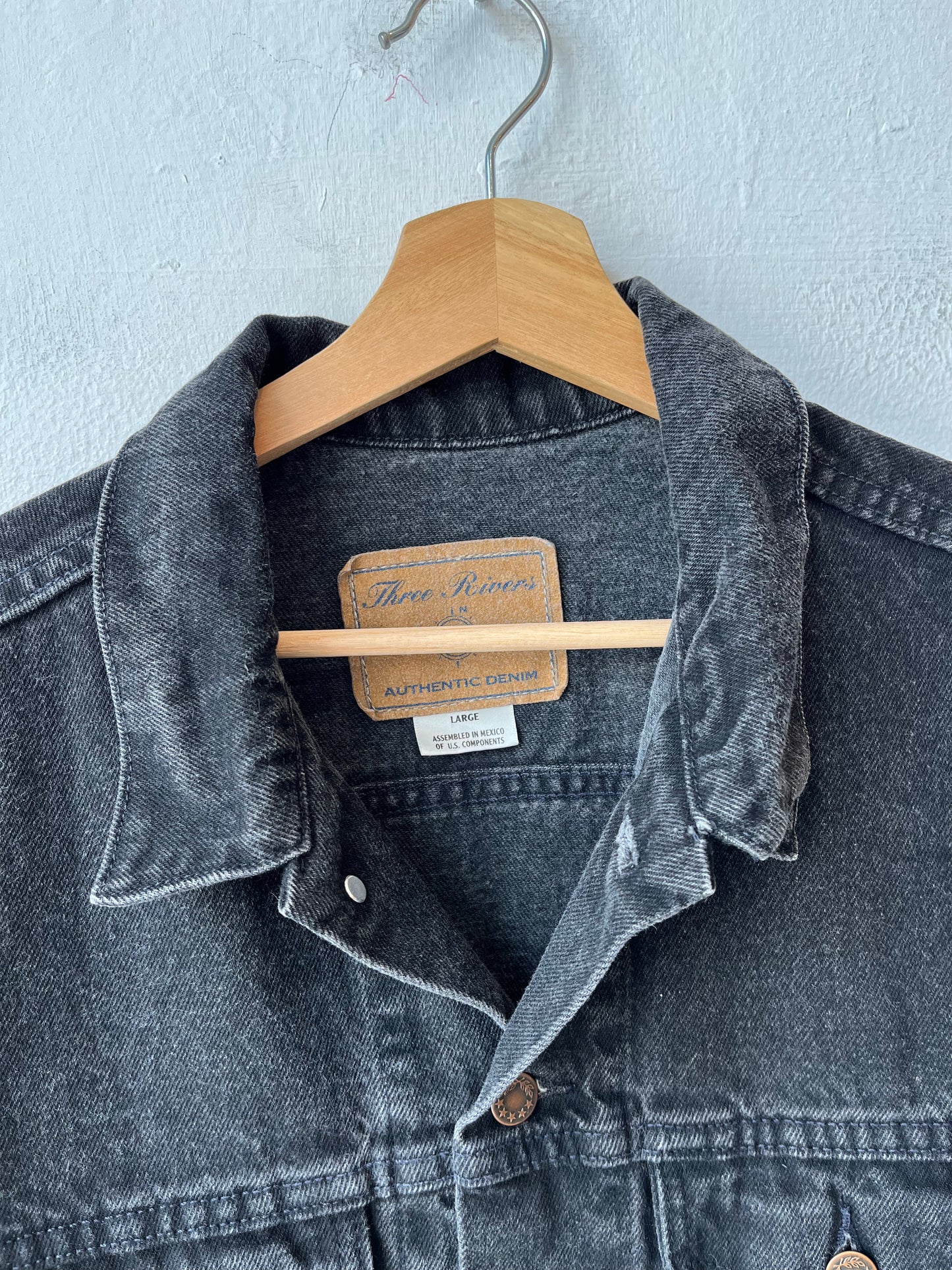 90's Black Denim Trucker Jacket