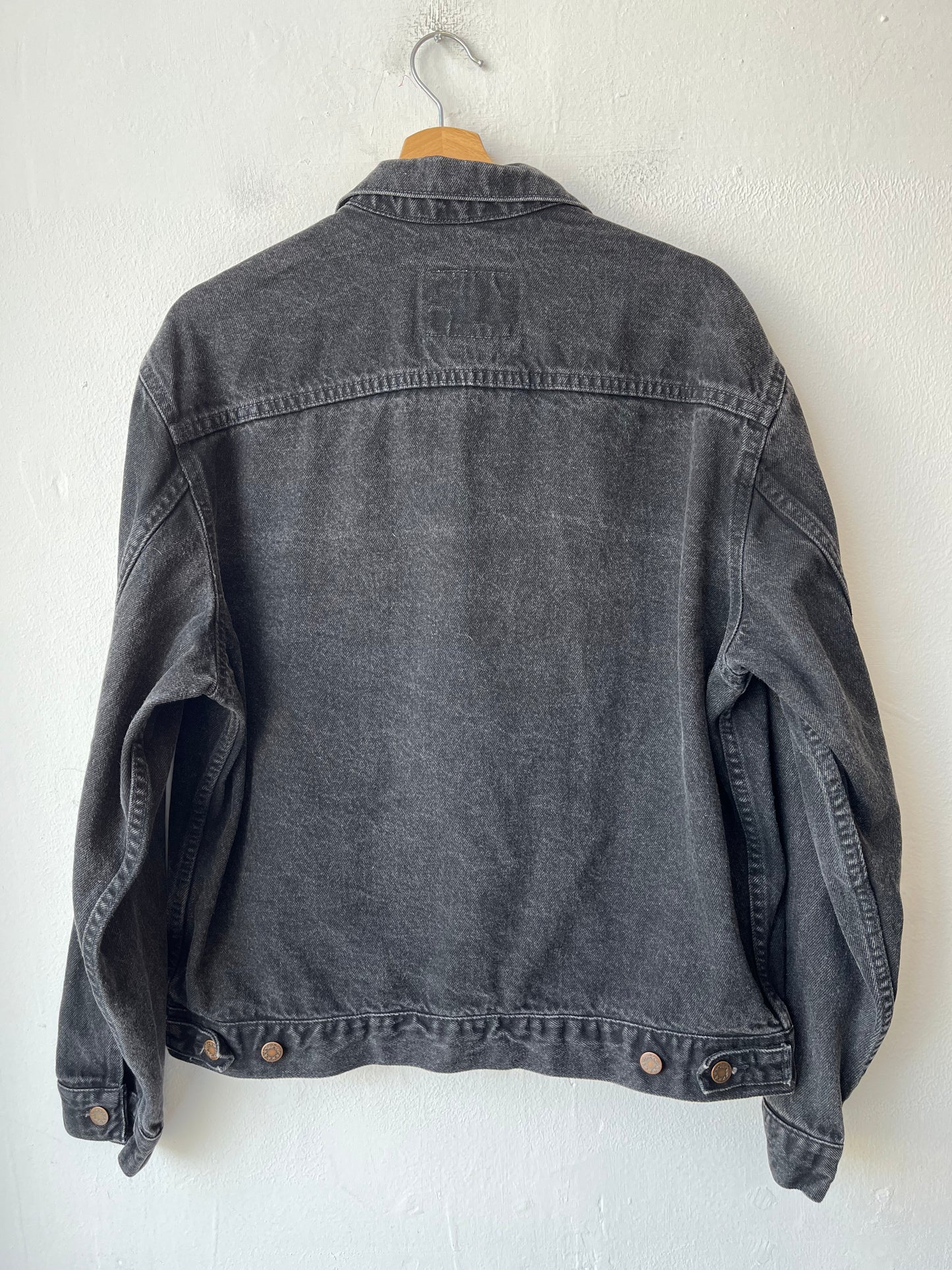 90's Black Denim Trucker Jacket