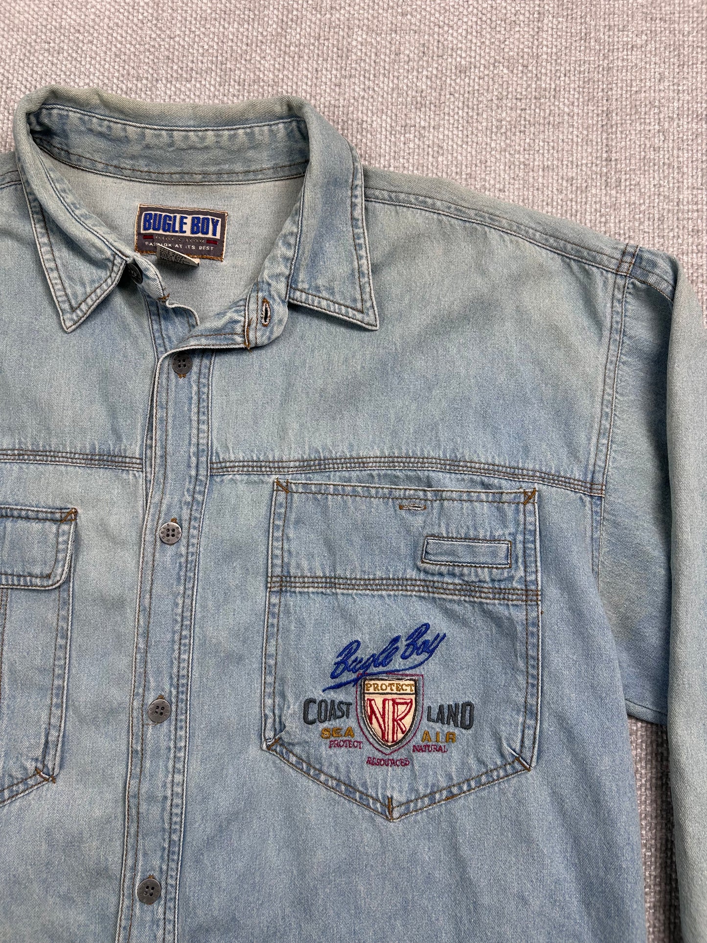 90's Bugle Boy Denim Button-Up Shirt