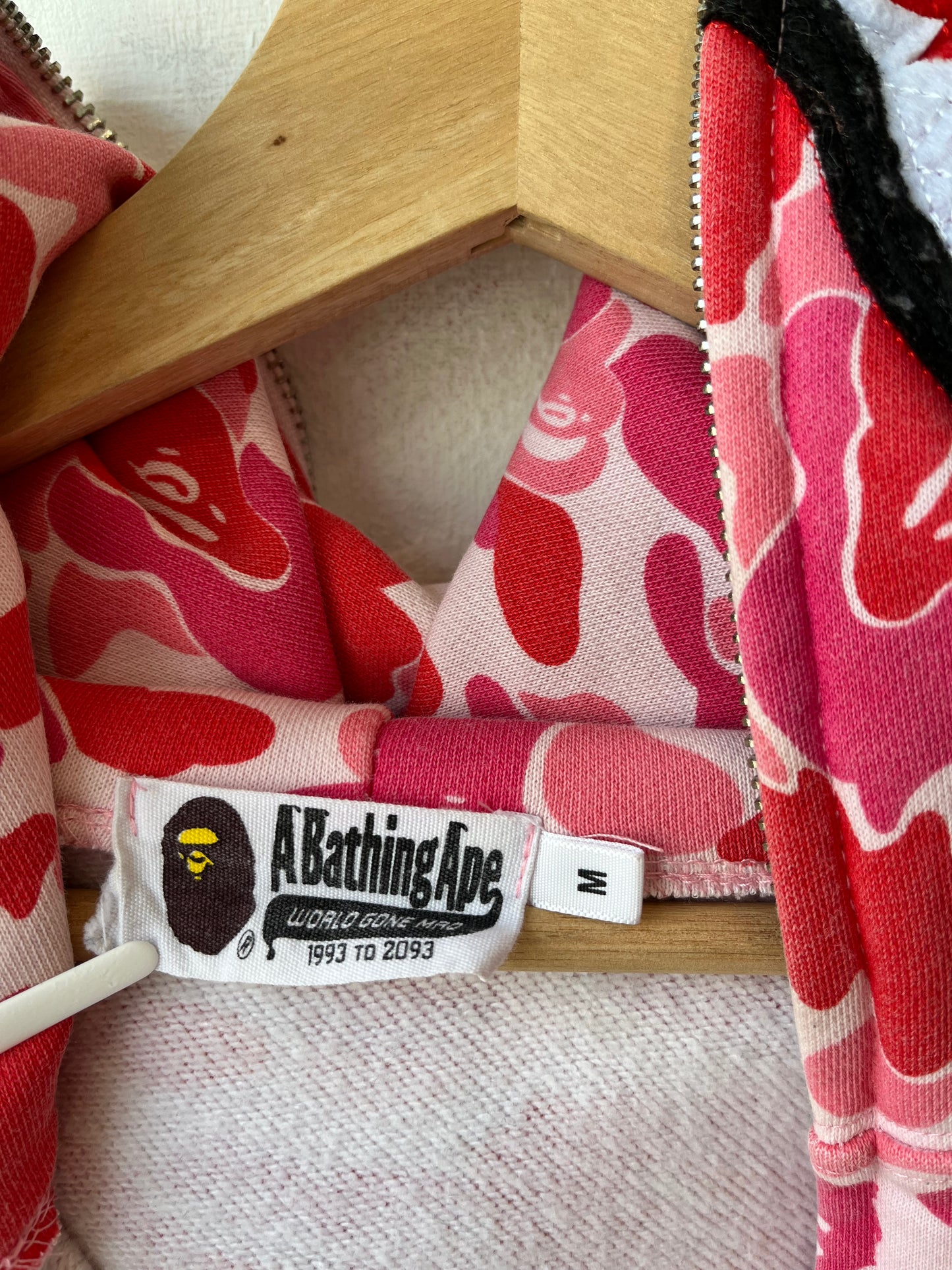 Y2K Pink Bape Shark Full Zip Hoodie
