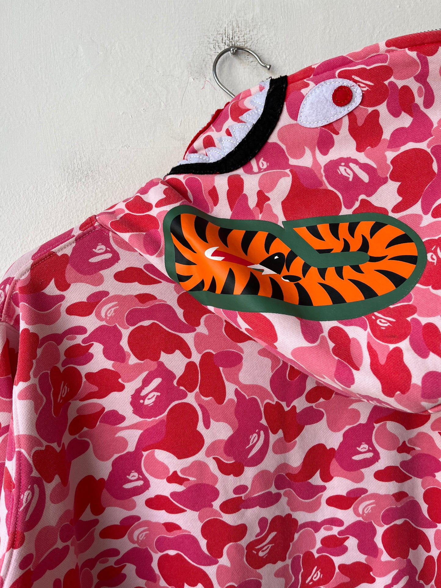Y2K Pink Bape Shark Full Zip Hoodie