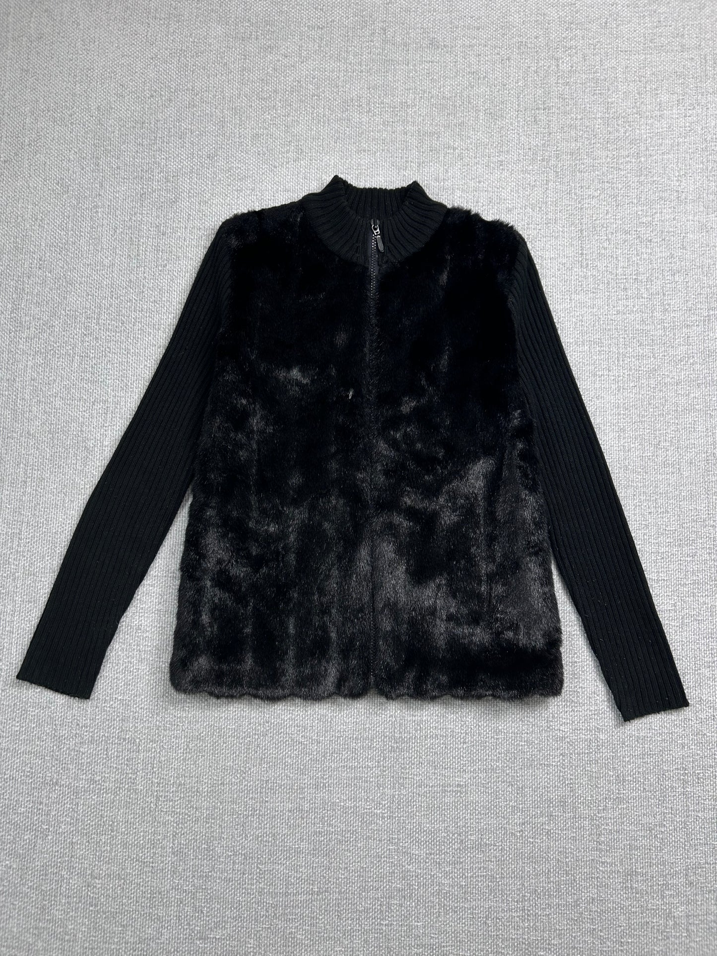 90's Faux Fur Zip Up
