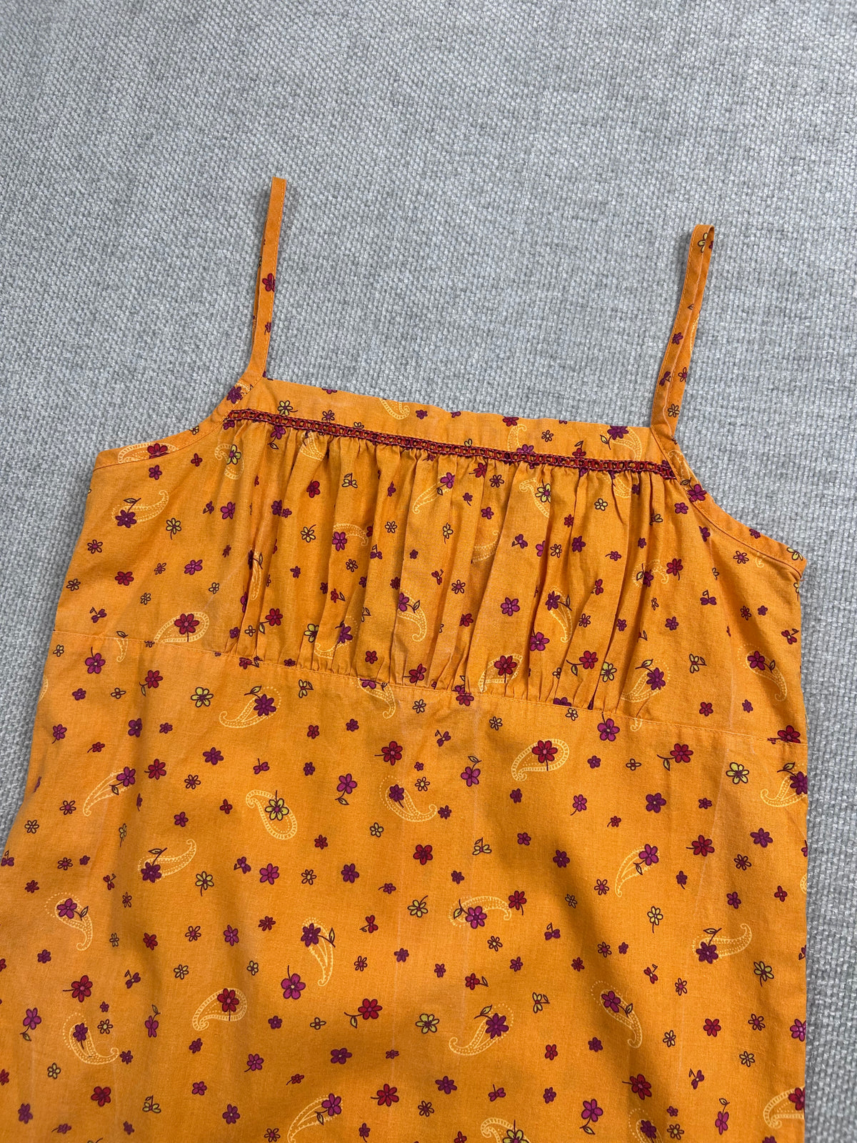 Y2K Orange Floral Dress