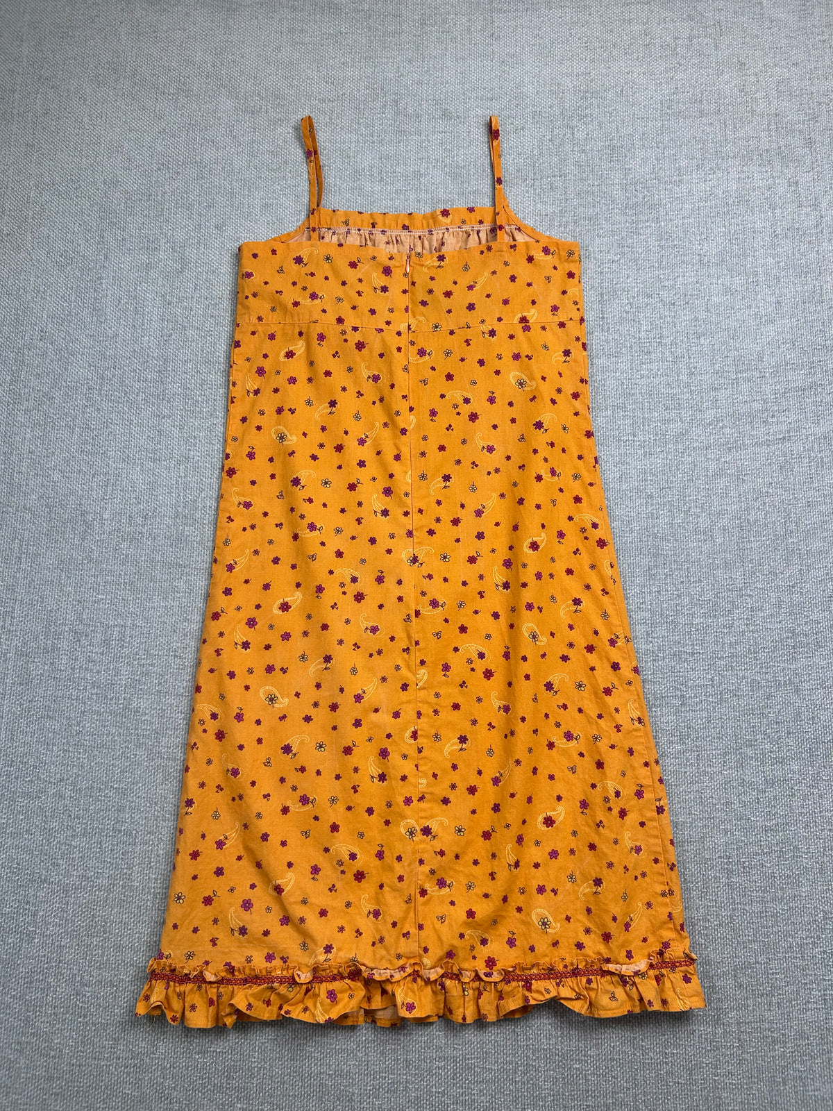 Y2K Orange Floral Dress