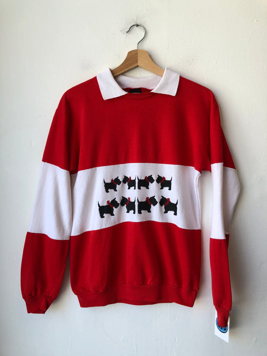 90's Yorkie Collared Sweatshirt