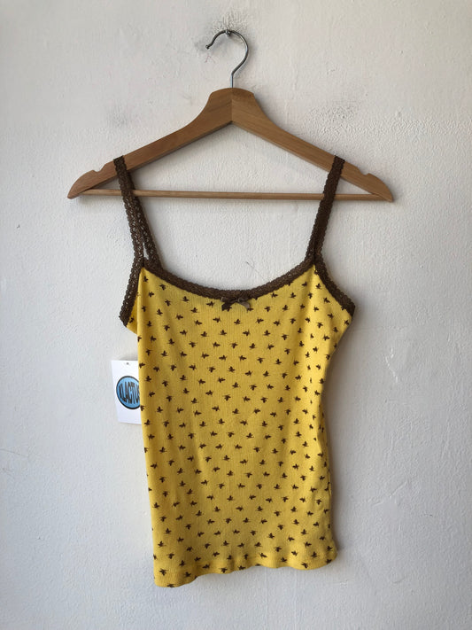 Y2K Yellow Butterfly Tank